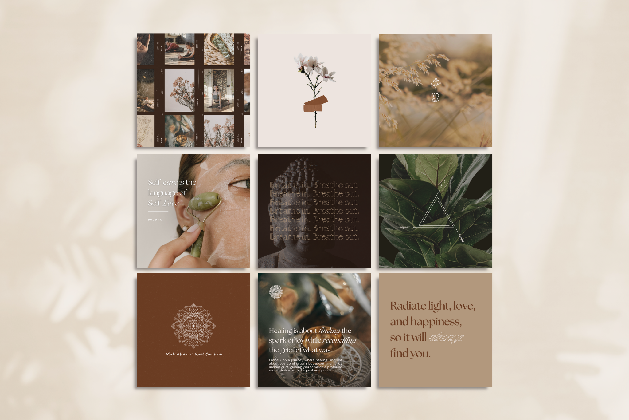 Yoga Instructor Canva Social Media Template Bundle 2