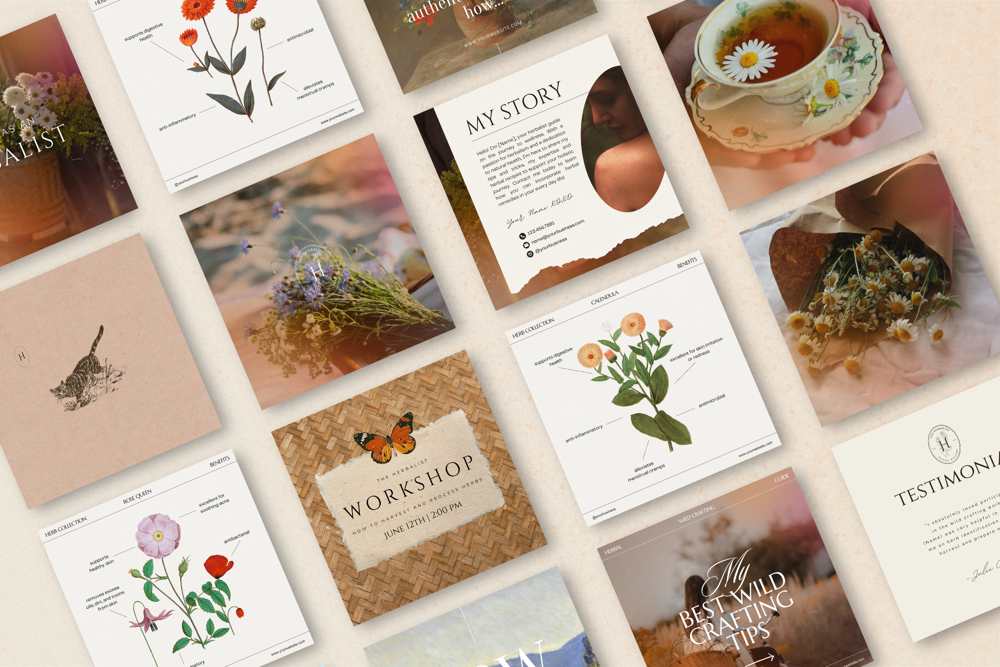 The Herbalist Canva Social Media Template Bundle 11
