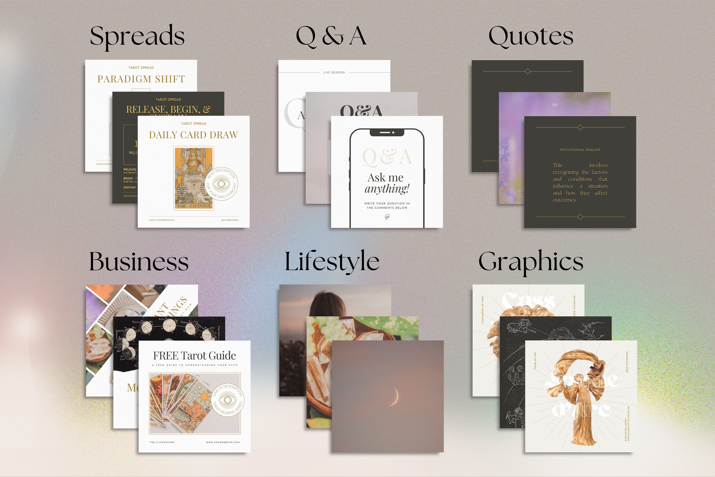 Tarot Reader Canva Template Bundle 10