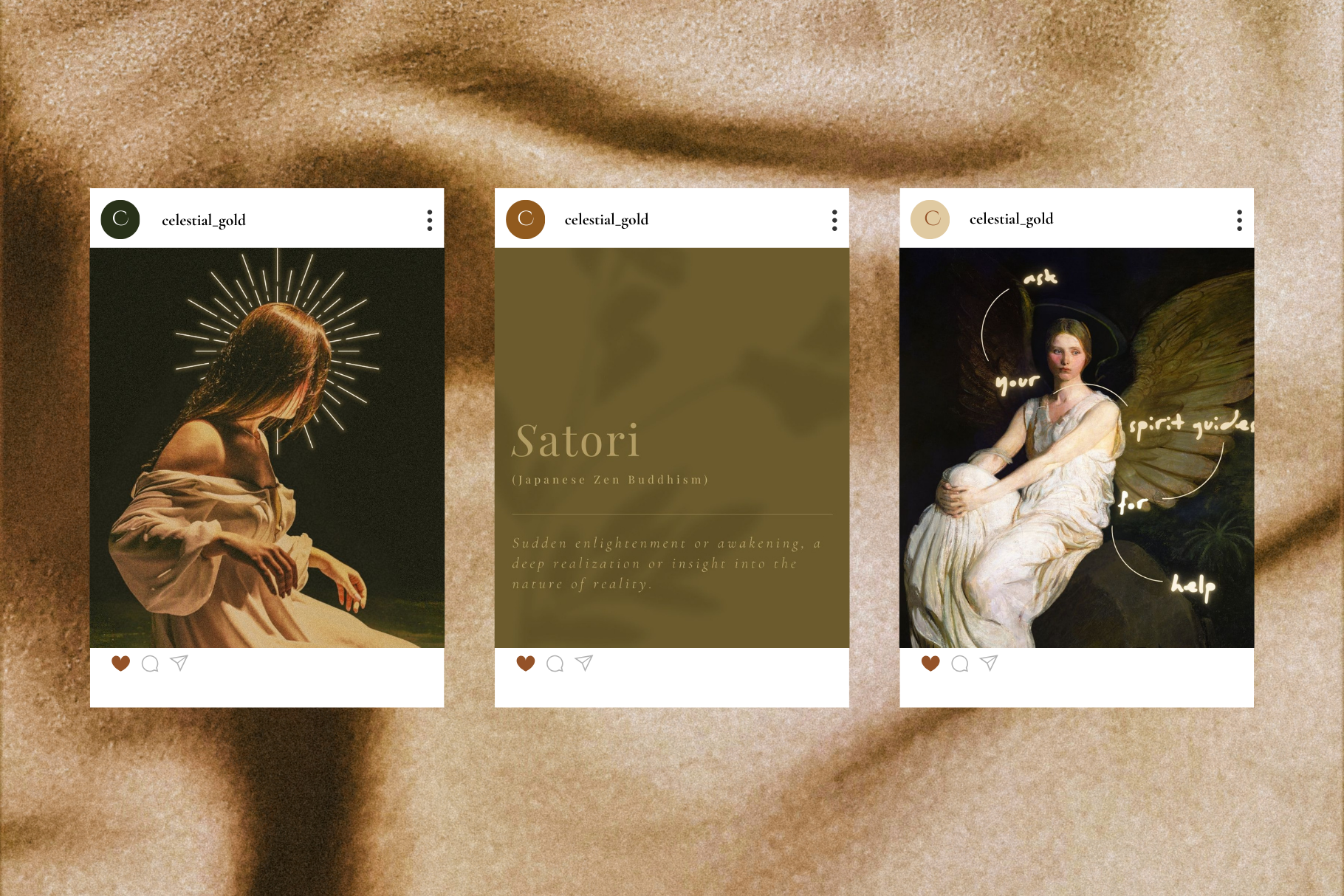 Celestial Gold Canva Template Bundle 5
