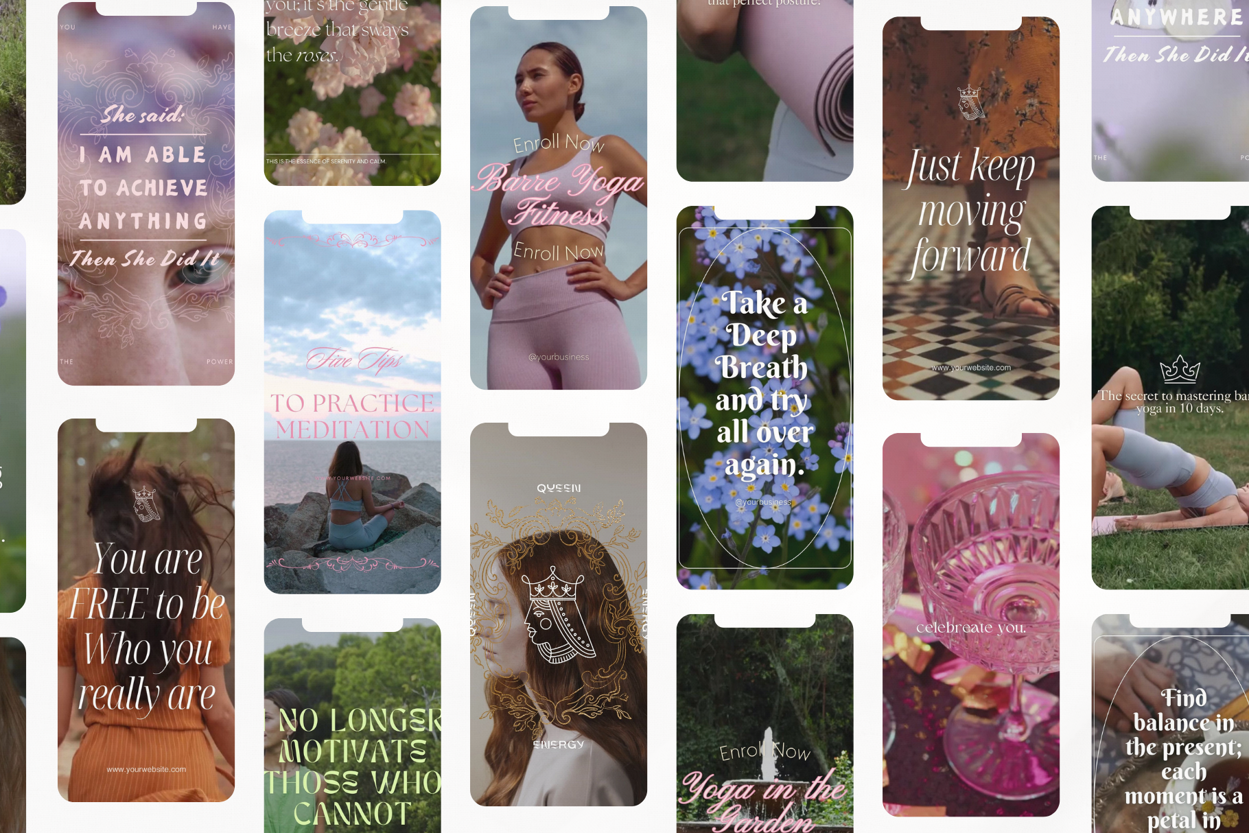 Barre Yoga Reels Template Bundle 4