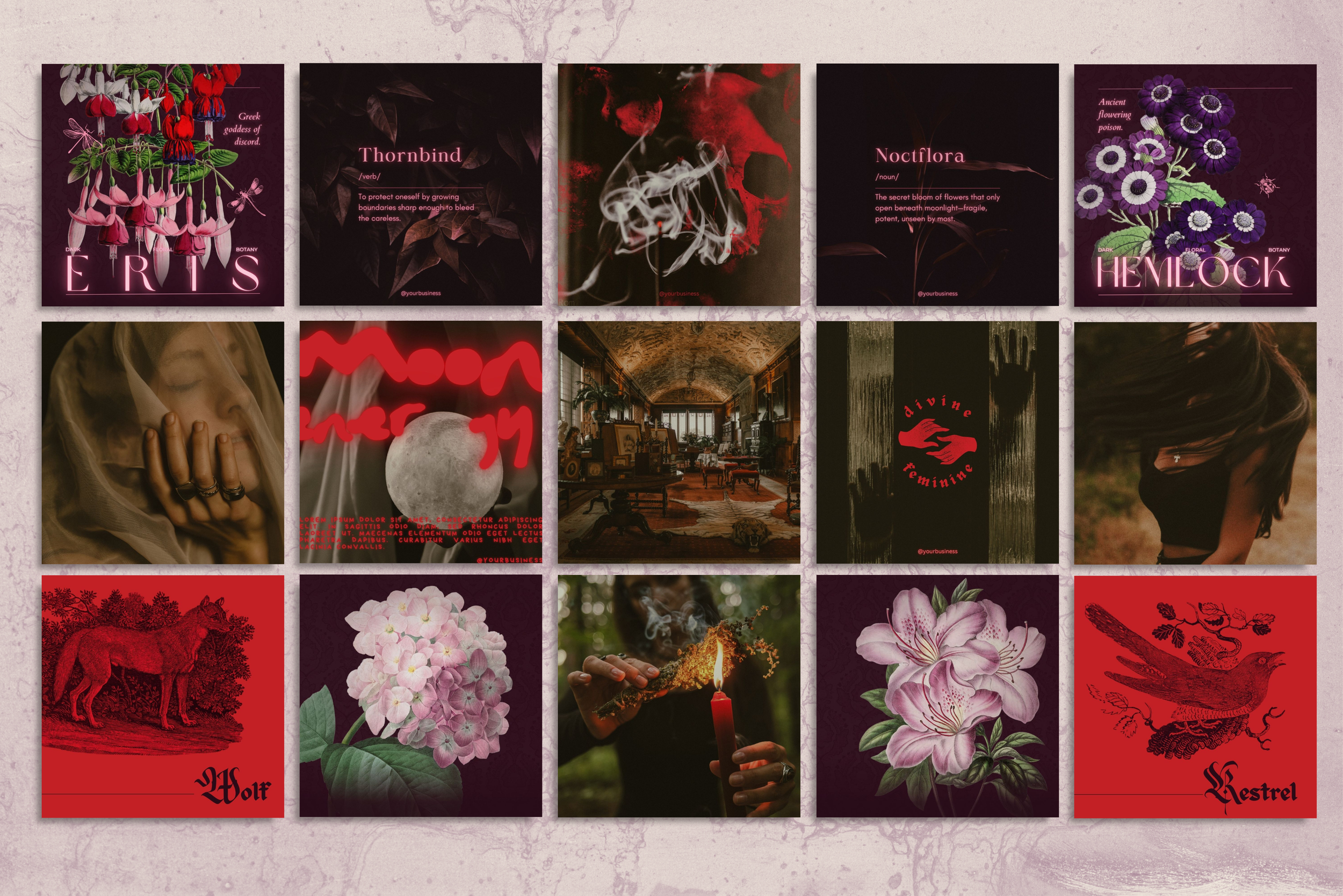 Dark Apothecary Canva Template Bundle 8
