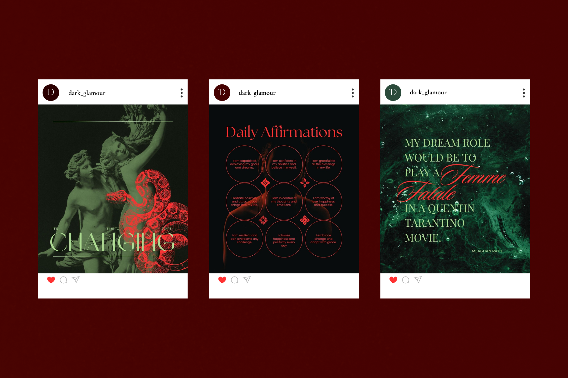 Dark Glamour Canva Template Bundle 9