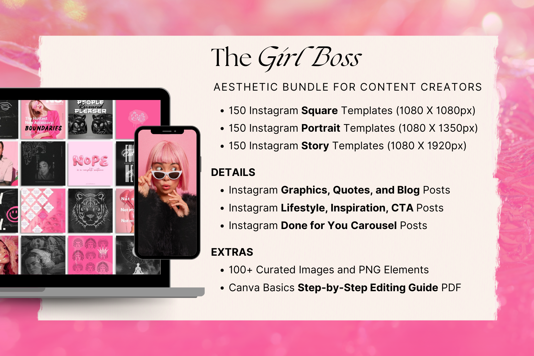 Girl Boss Canva Template Bundle 2