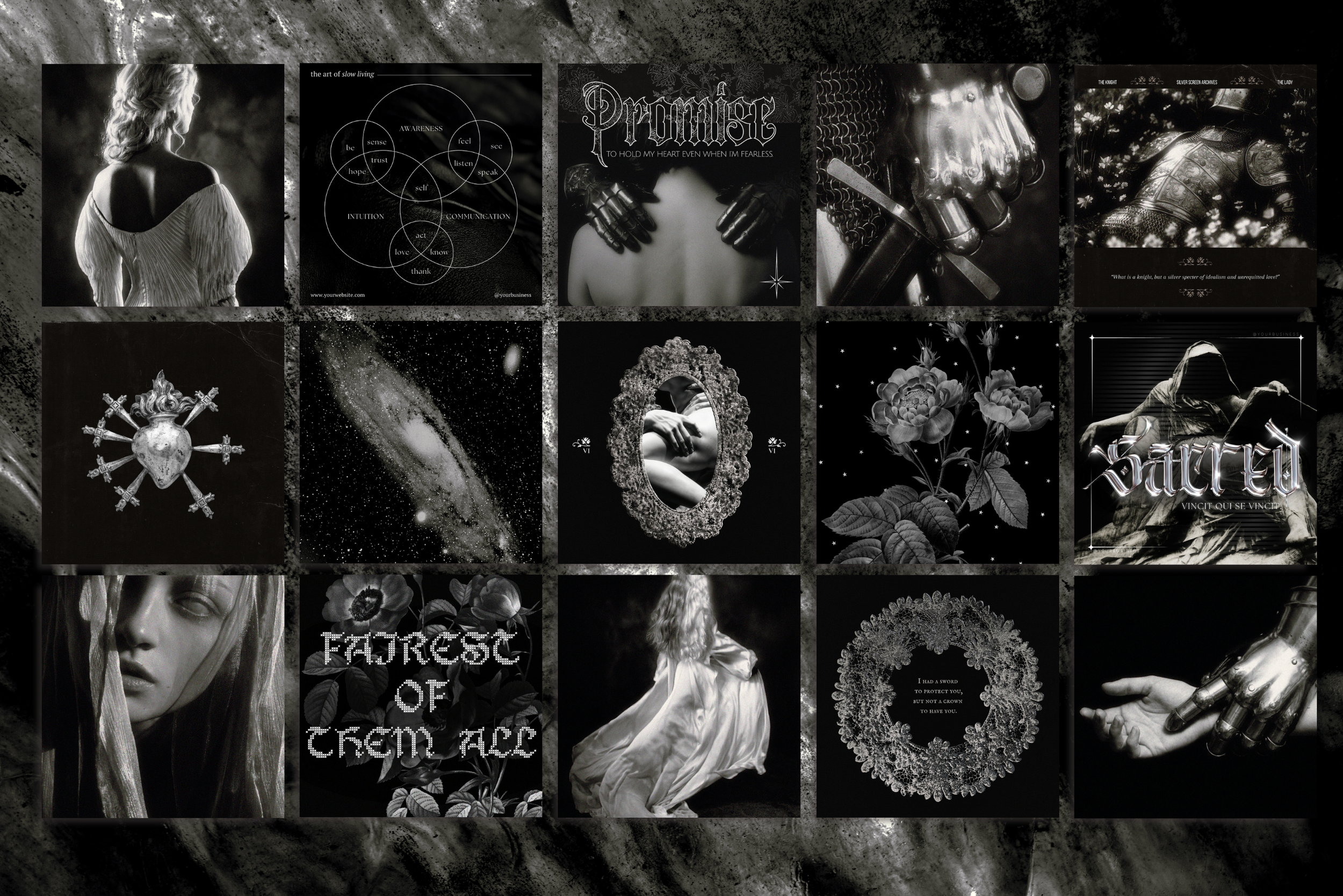Medieval Romance Canva Template Bundle 14