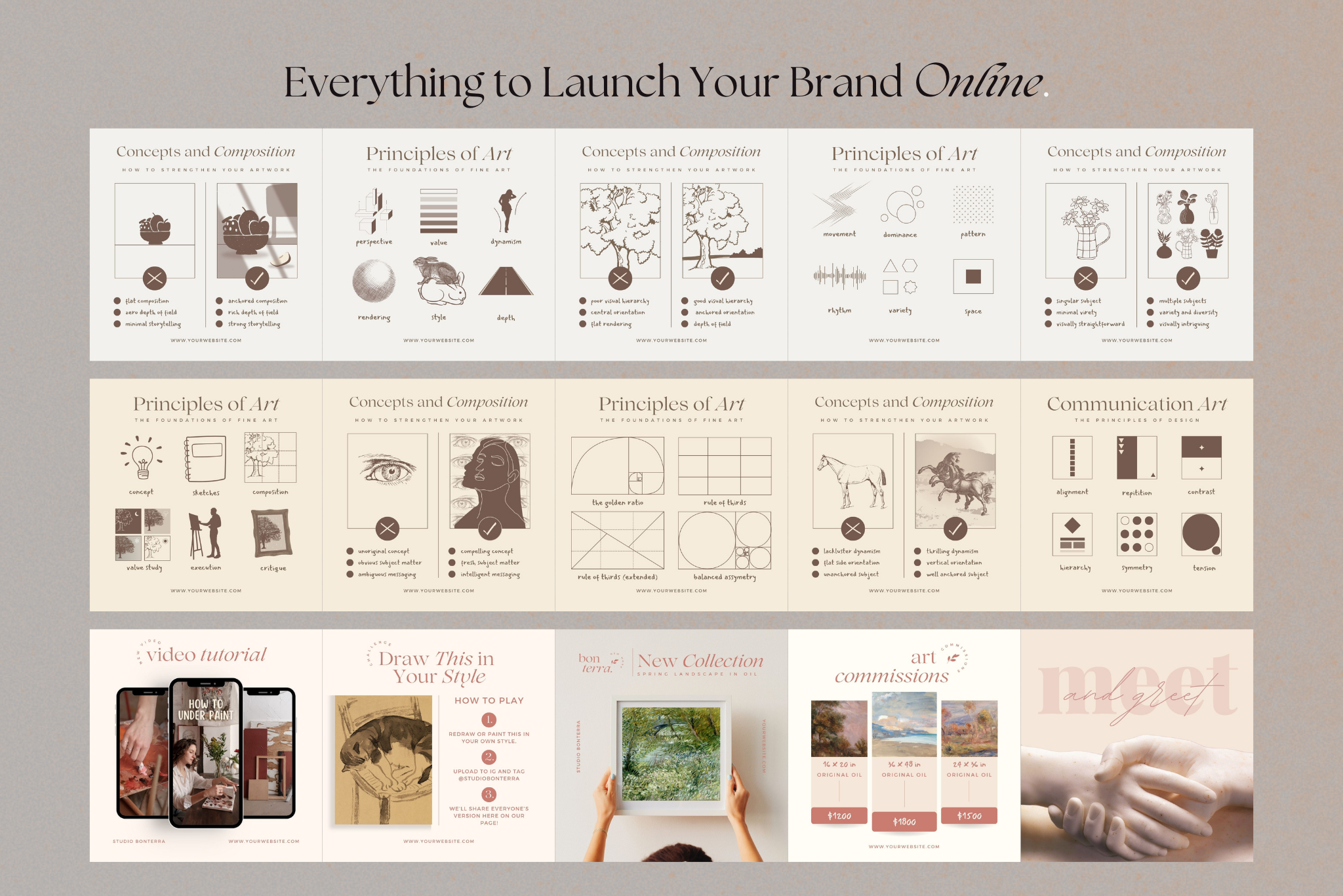 The Artist Canva Social Media Template Bundle 14