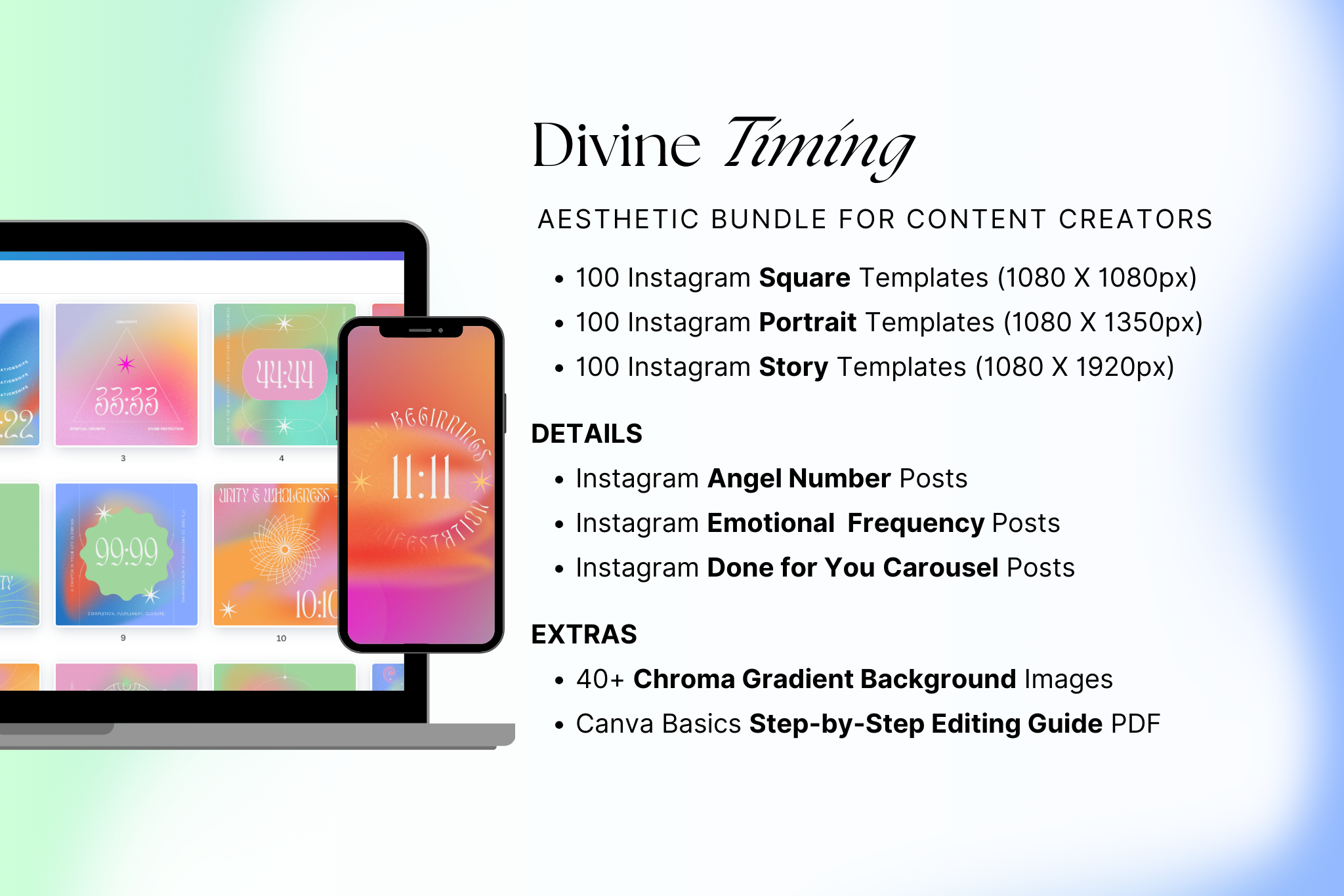 Divine Timing Canva Social Media Template Bundle 2