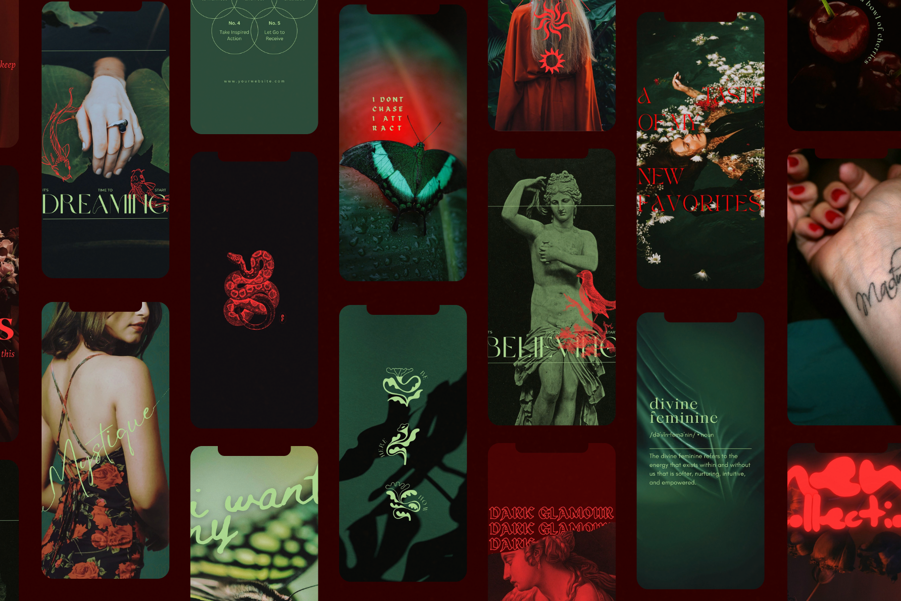 Dark Glamour Canva Template Bundle 10