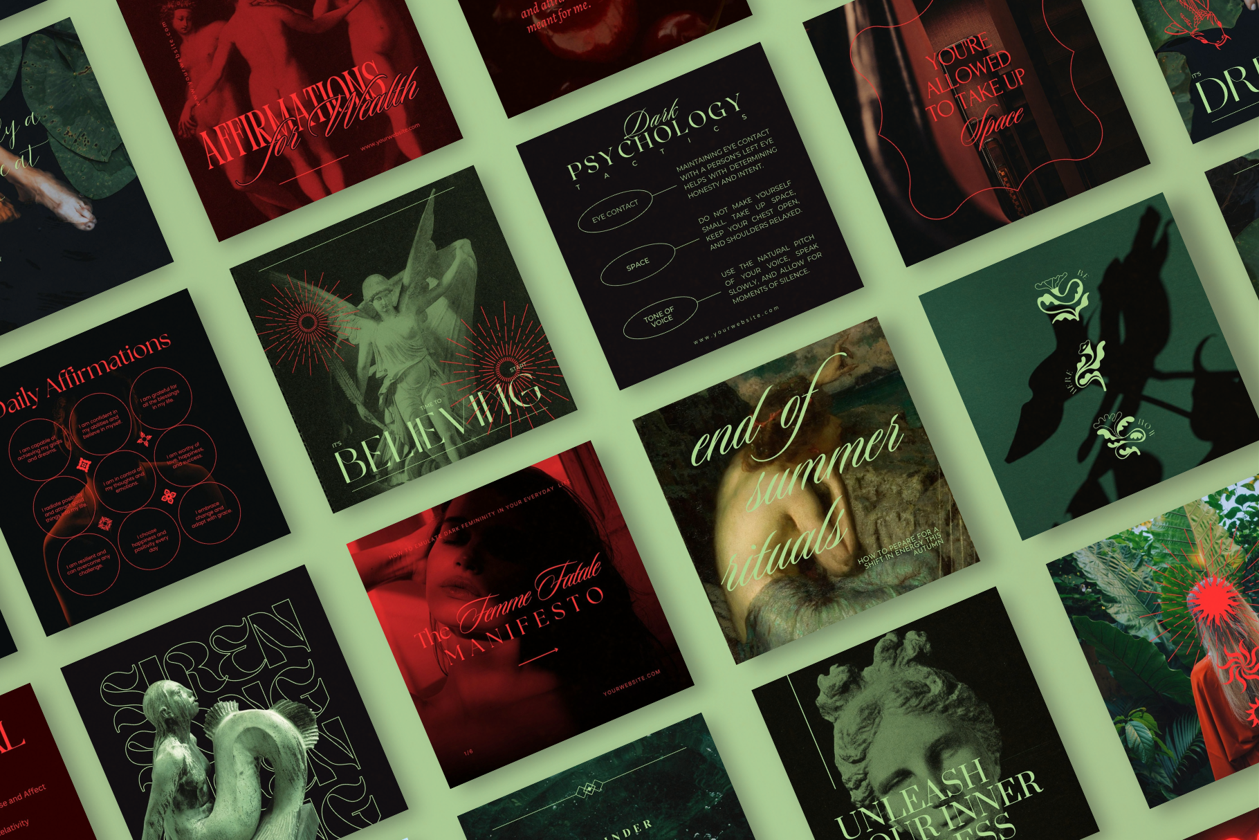 Dark Glamour Canva Template Bundle 11
