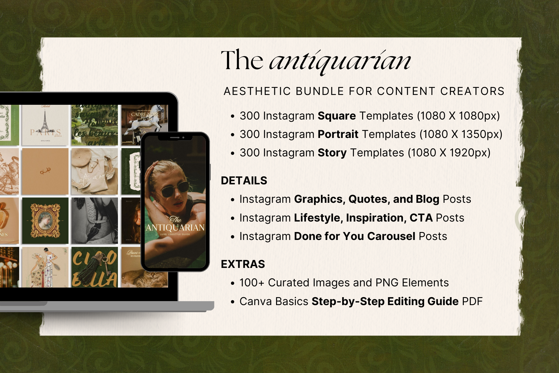 The Antiquarian Canva Template Bundle 2