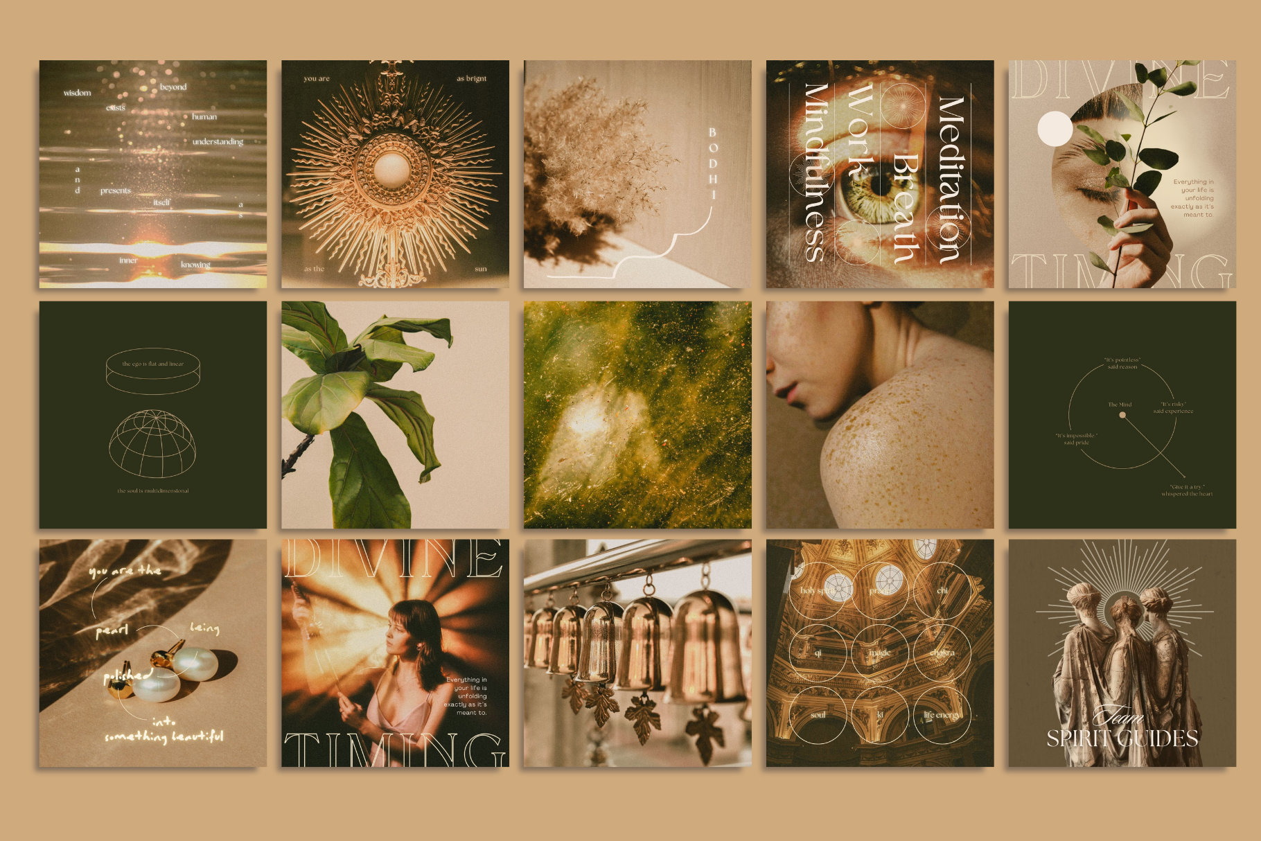 Celestial Gold Canva Template Bundle 10