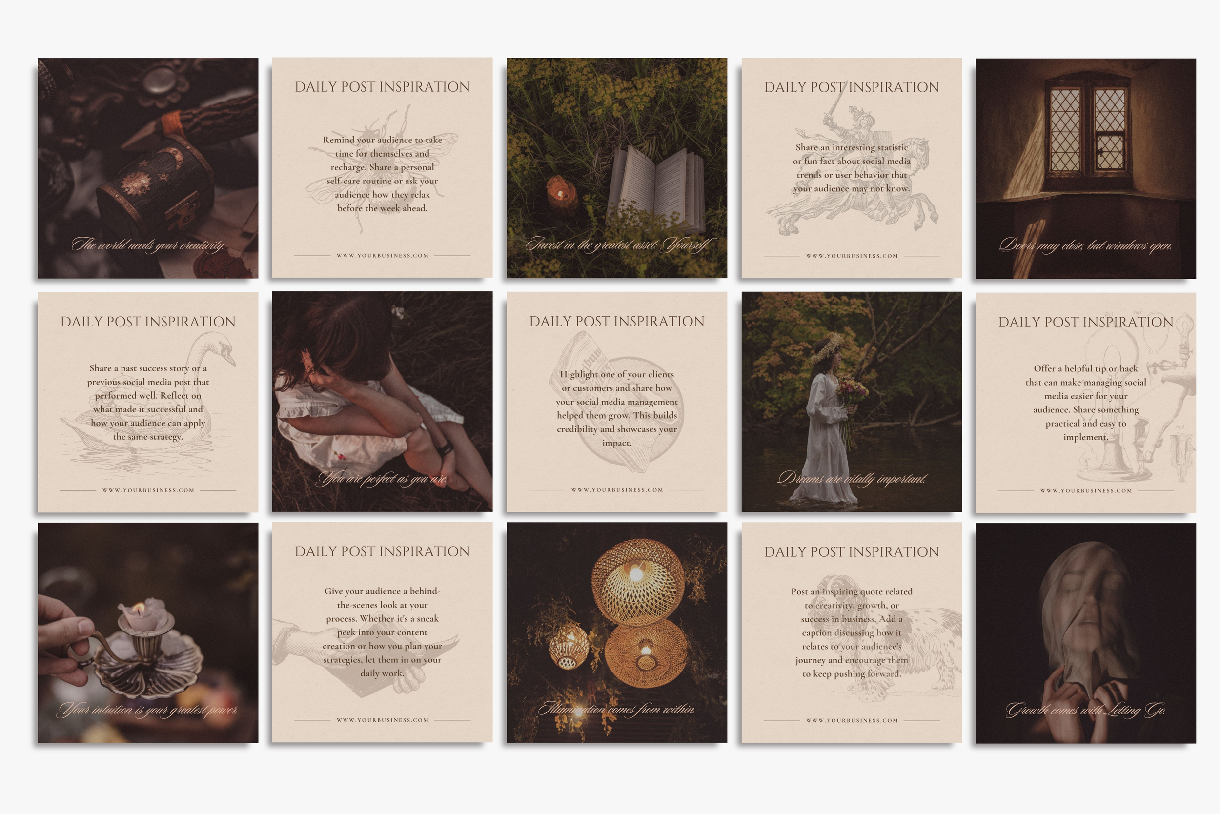 The Romantic Canva Template Bundle 8