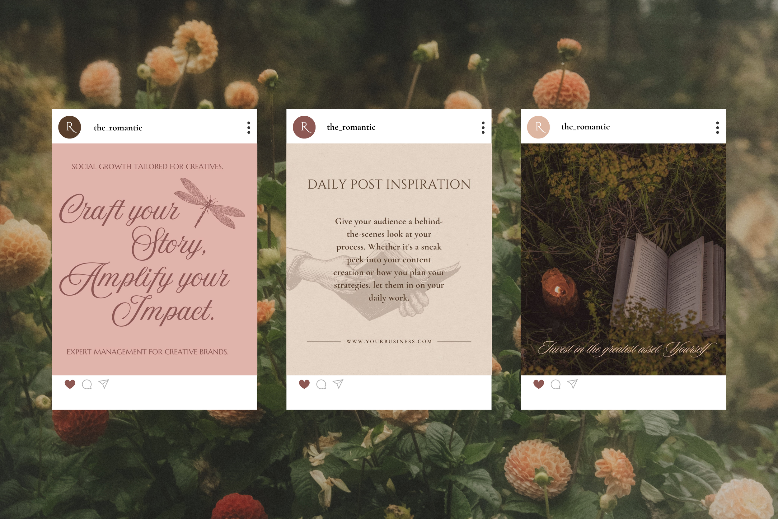 The Romantic Canva Template Bundle 7