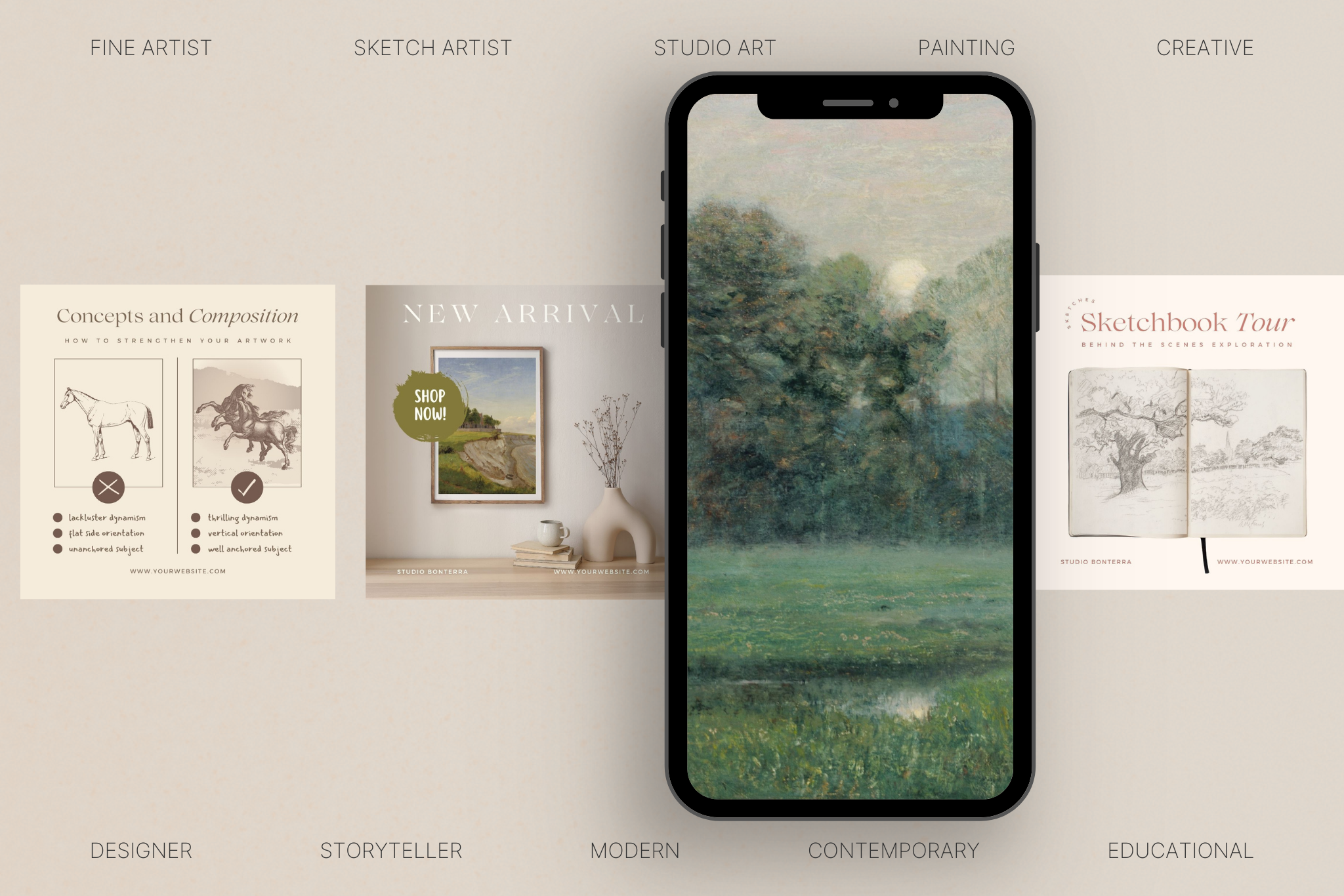 The Artist Canva Social Media Template Bundle 3