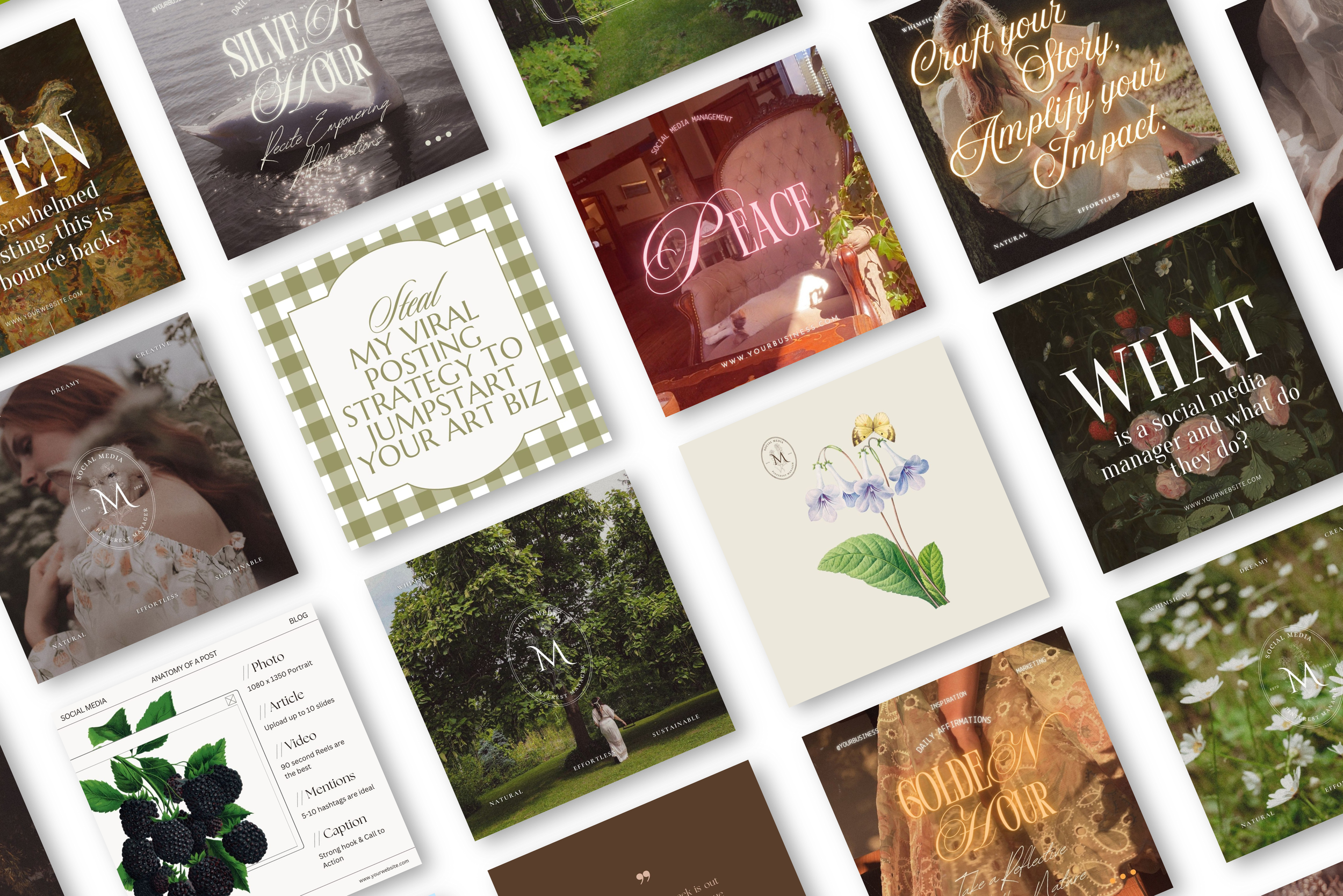 The Romantic Canva Template Bundle 19