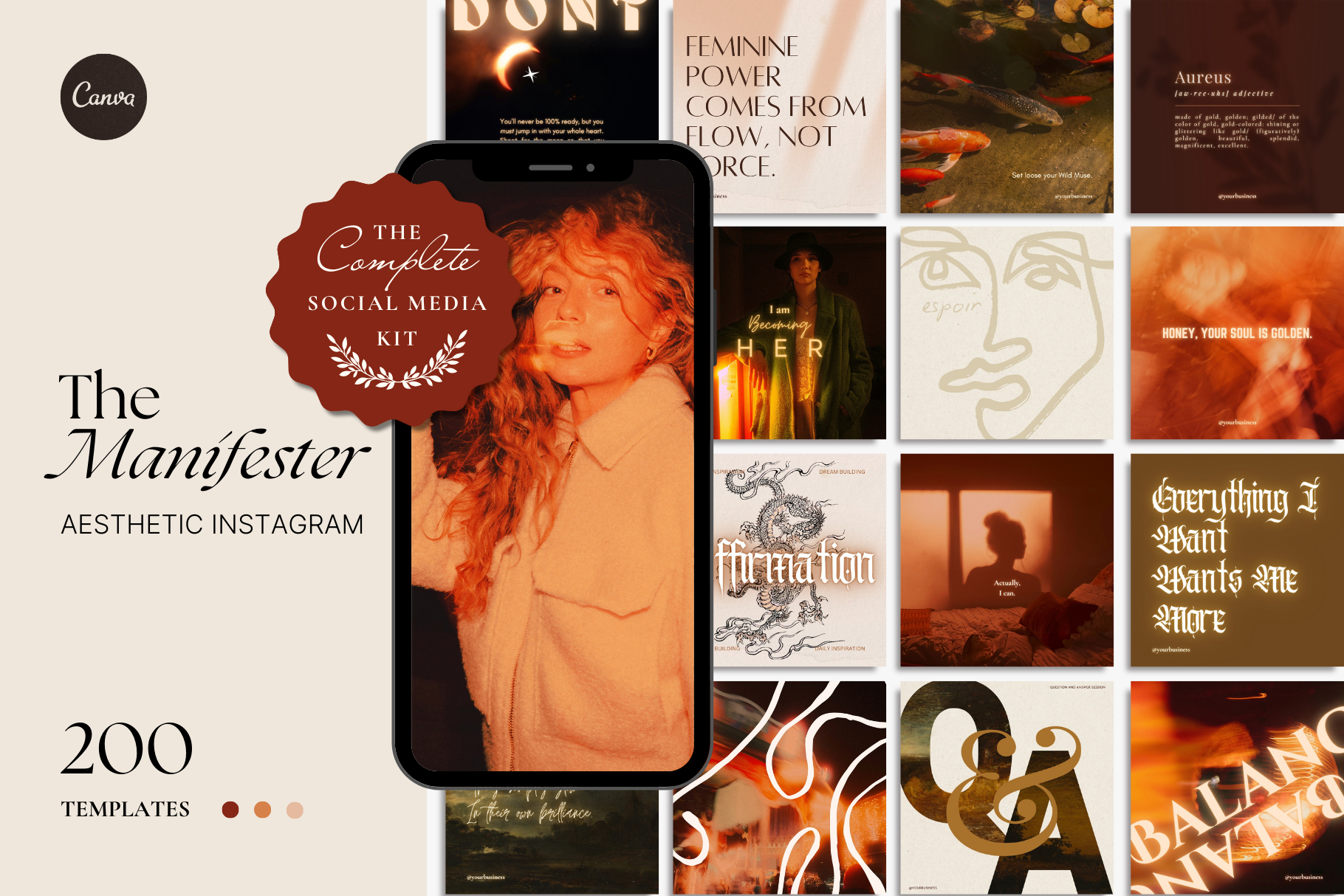The Manifester Canva Template Bundle 1