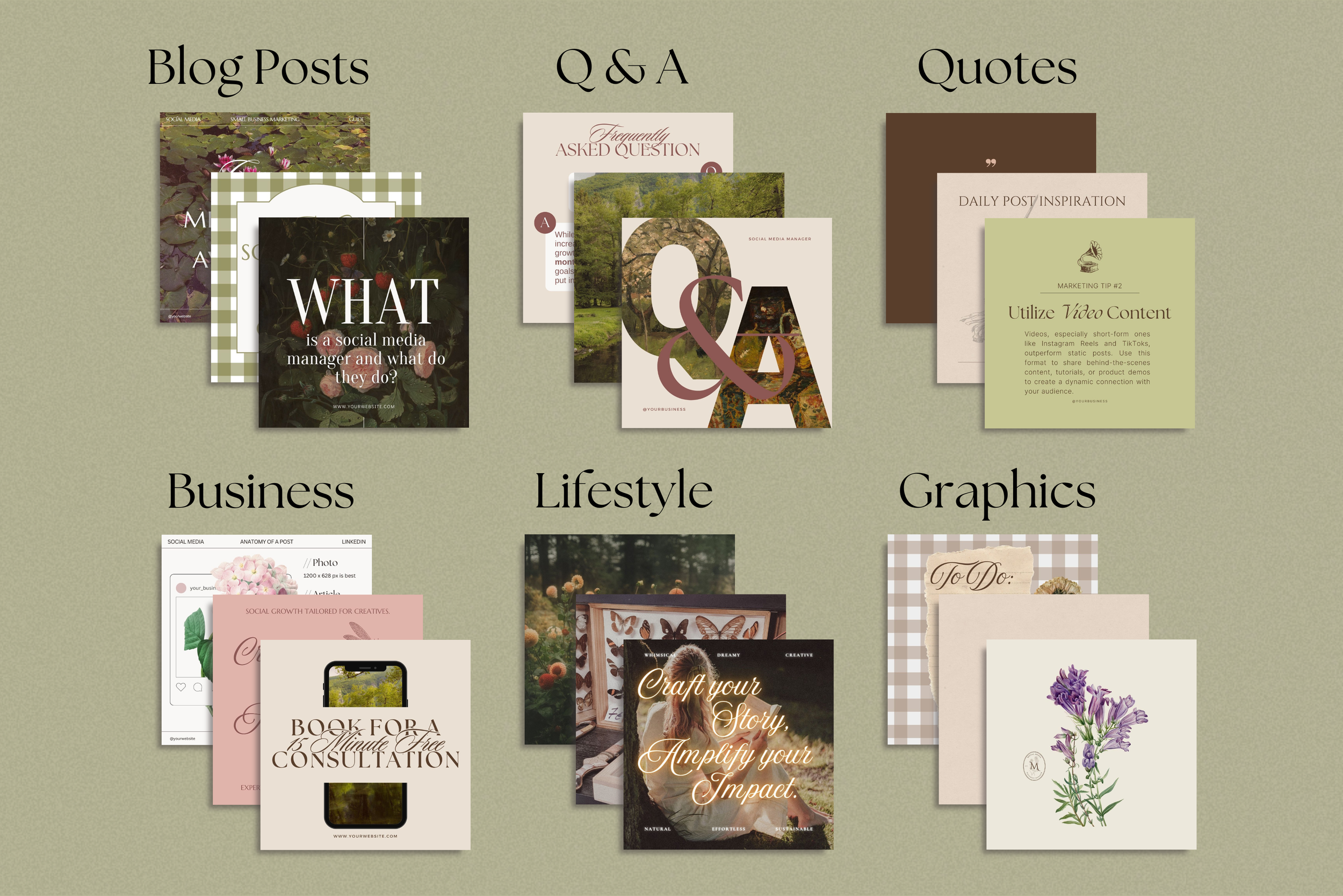 The Romantic Canva Template Bundle 20