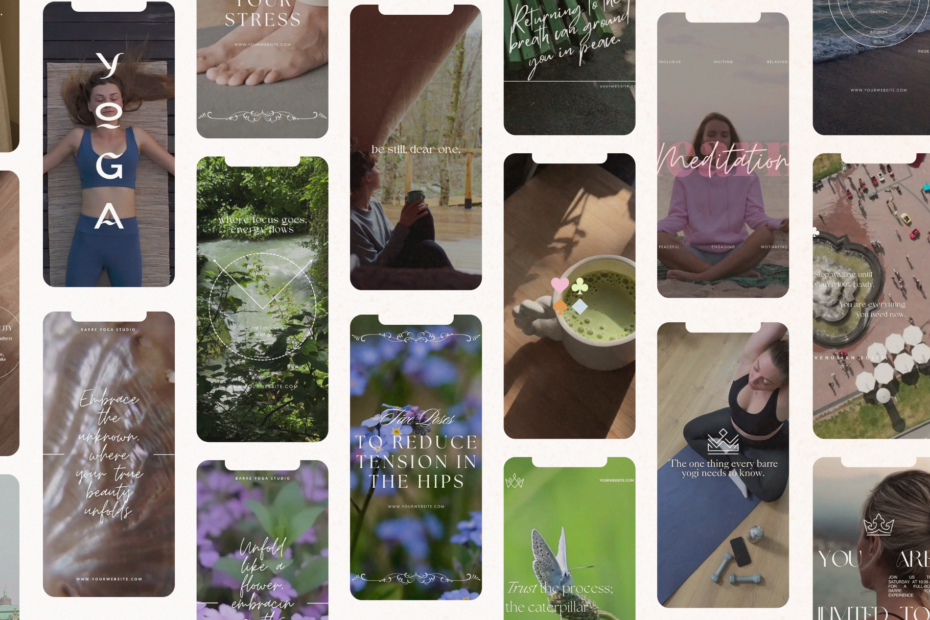 Barre Yoga Reels Template Bundle 7