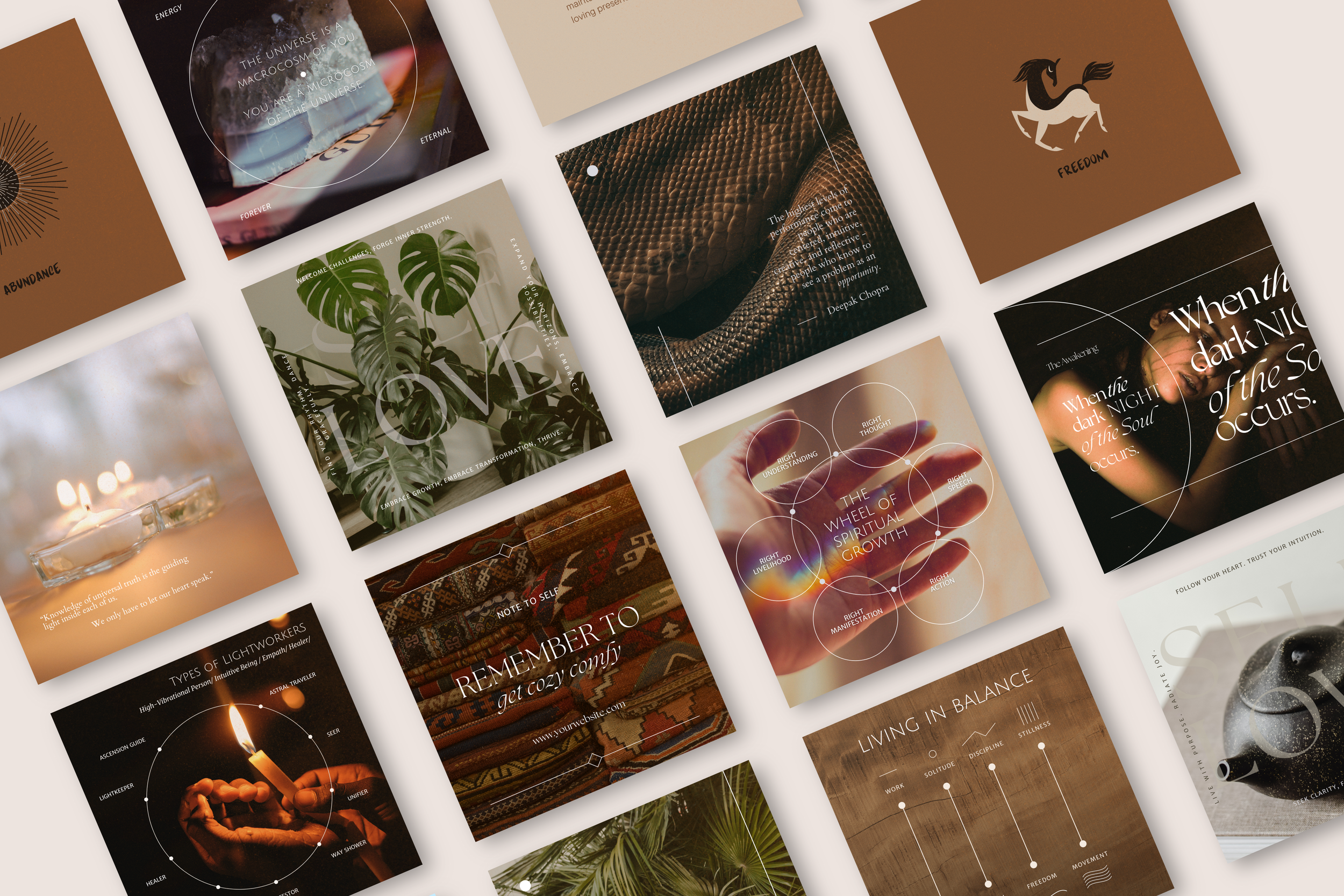 Spiritual Coach Canva Social Media Template Bundle 11