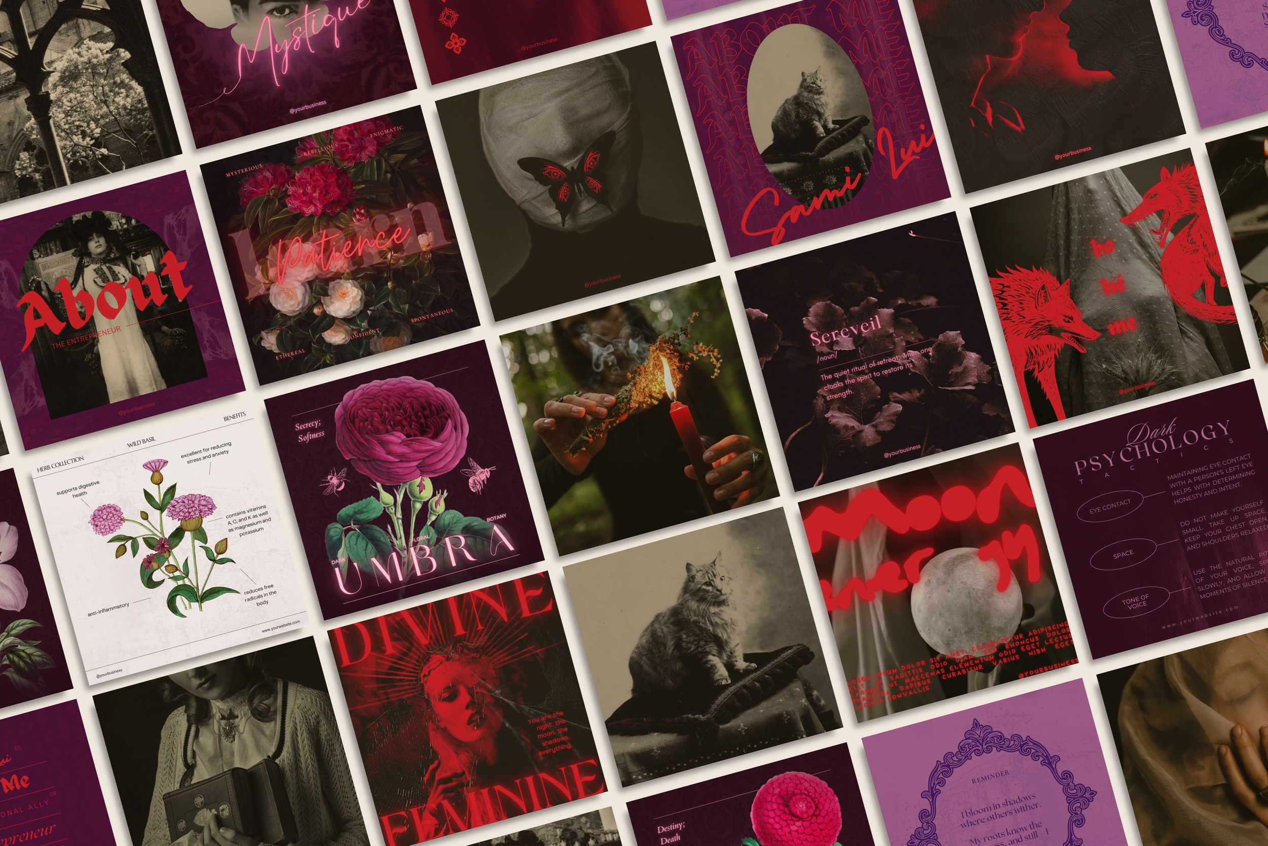 Dark Apothecary Canva Template Bundle 14