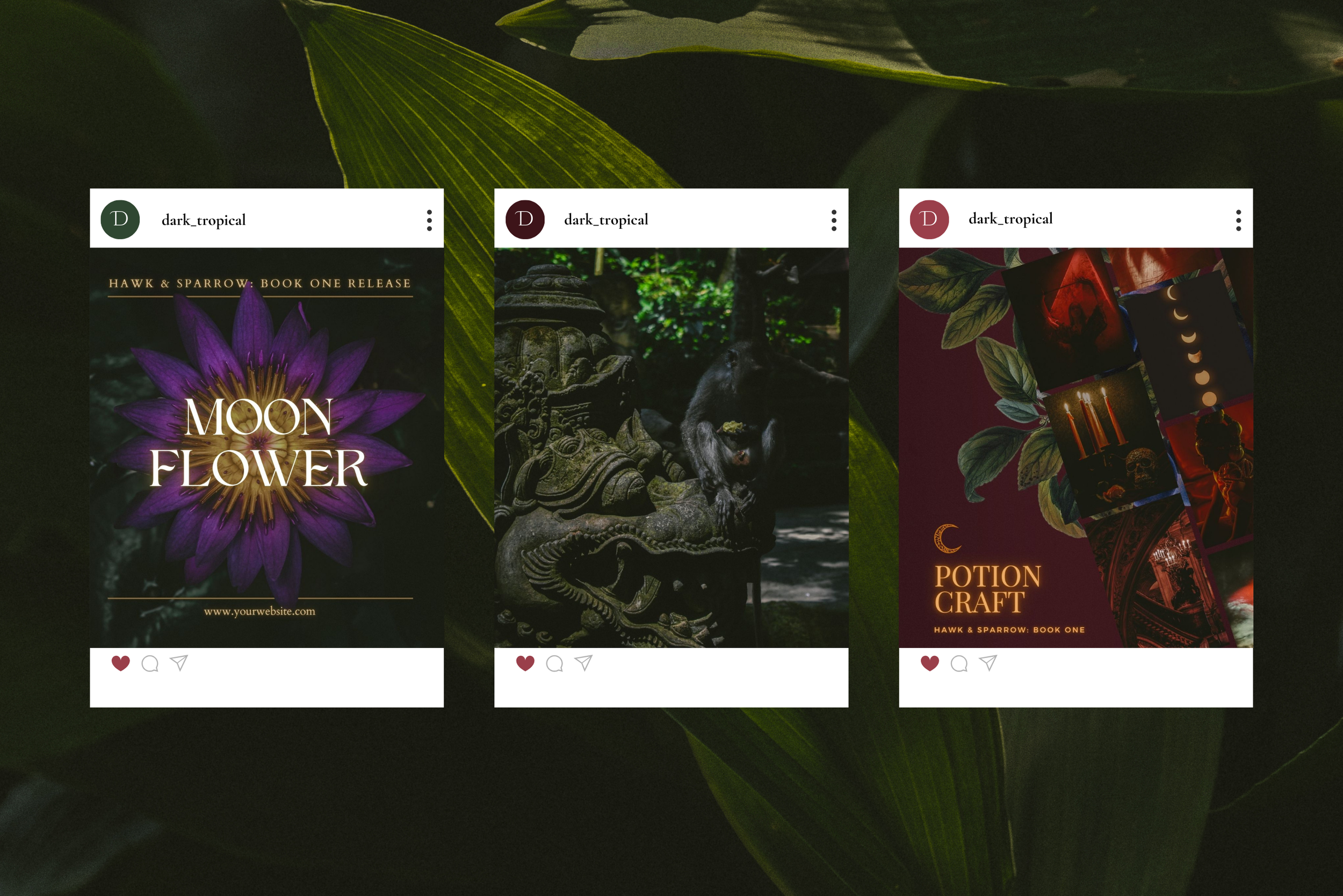 Dark Tropical Canva Template Bundle 5