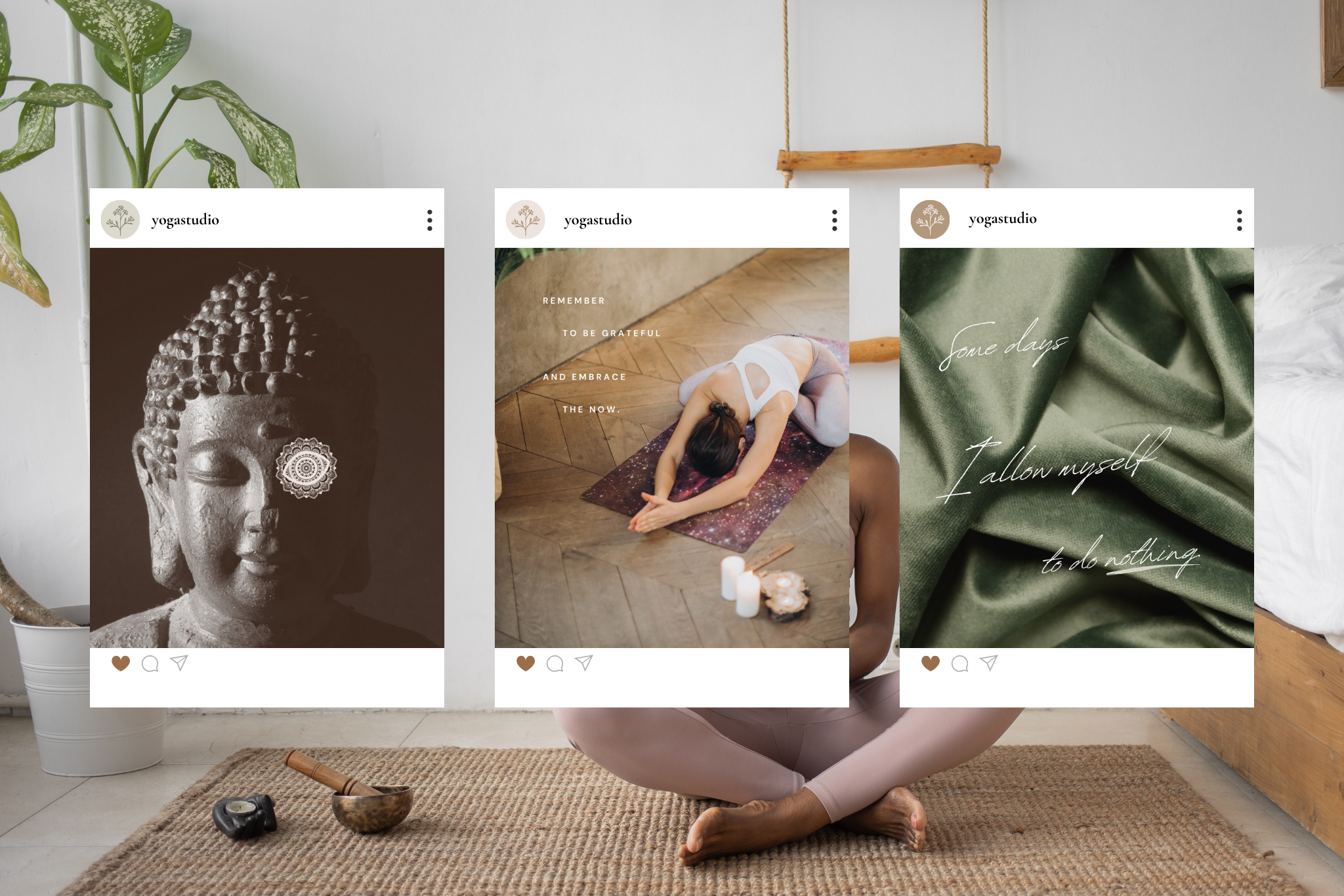 Yoga Instructor Canva Social Media Template Bundle 9