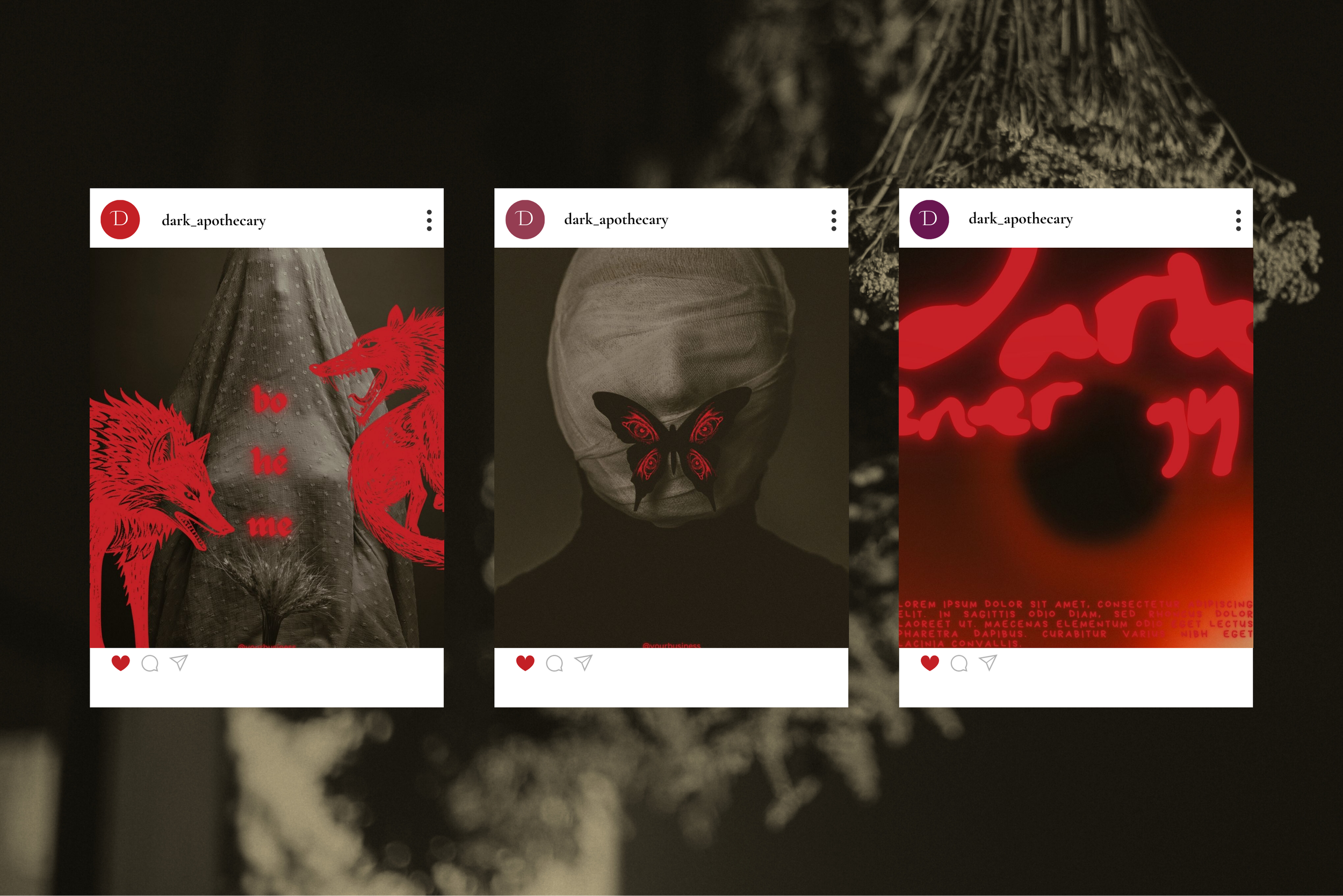 Dark Apothecary Canva Template Bundle 7