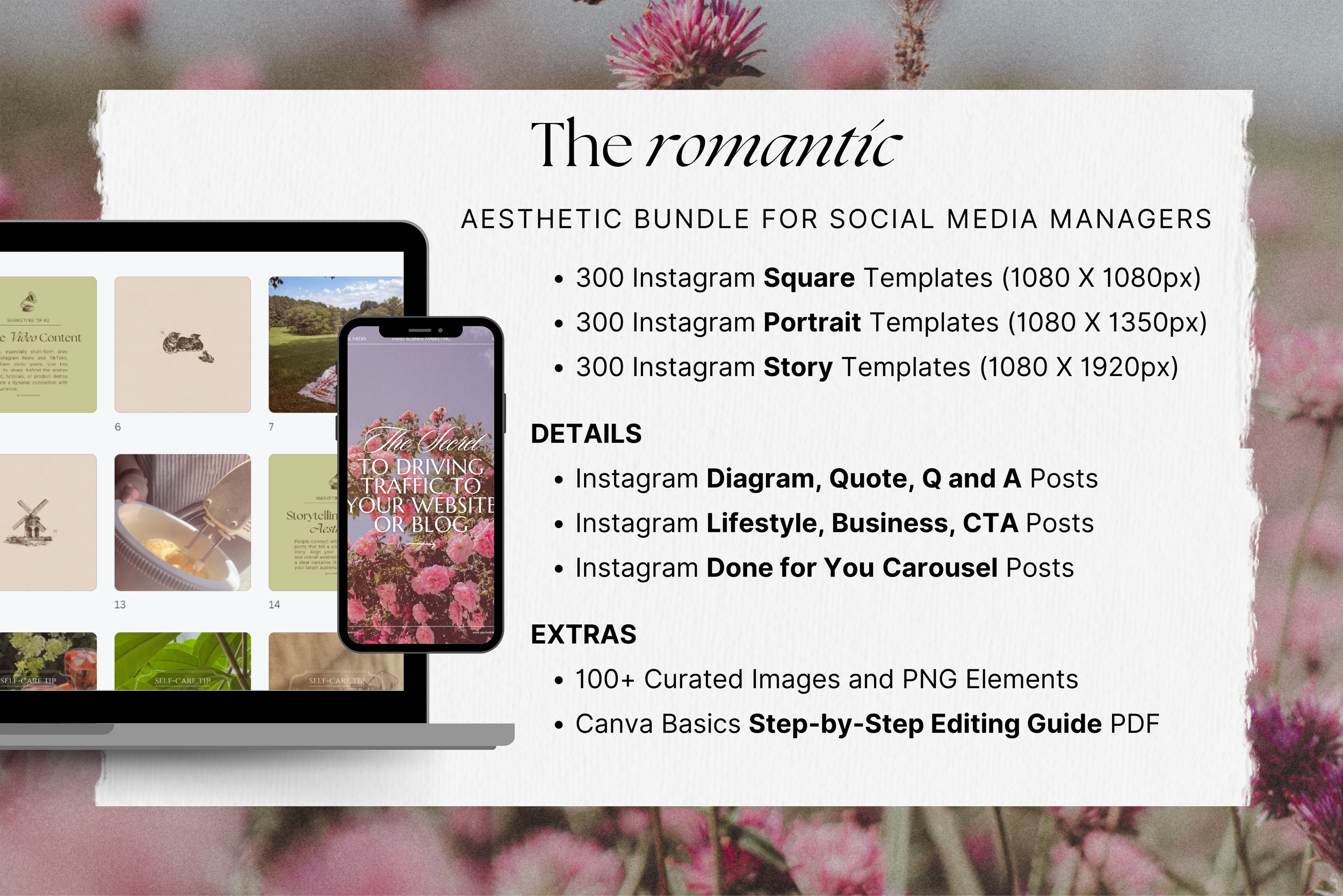 The Romantic Canva Template Bundle 2