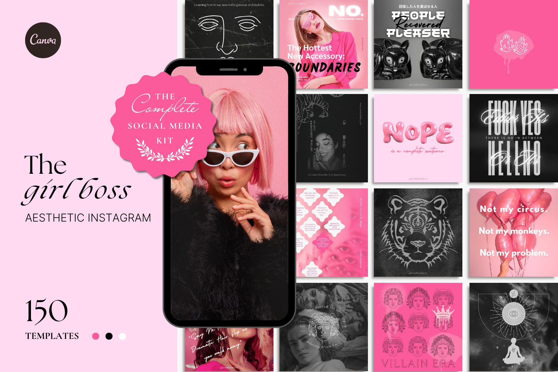 Girl Boss Canva Template Bundle 1