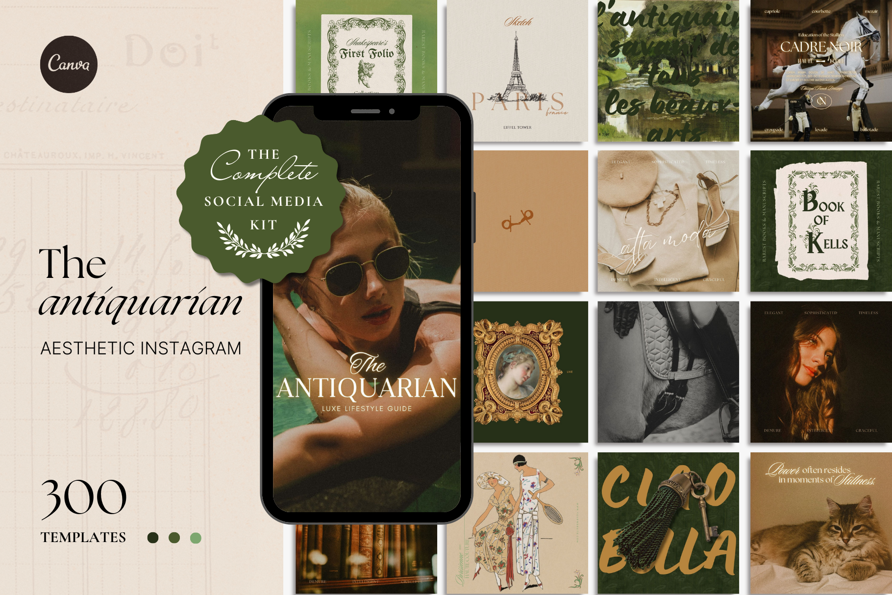 The Antiquarian Canva Template Bundle 1