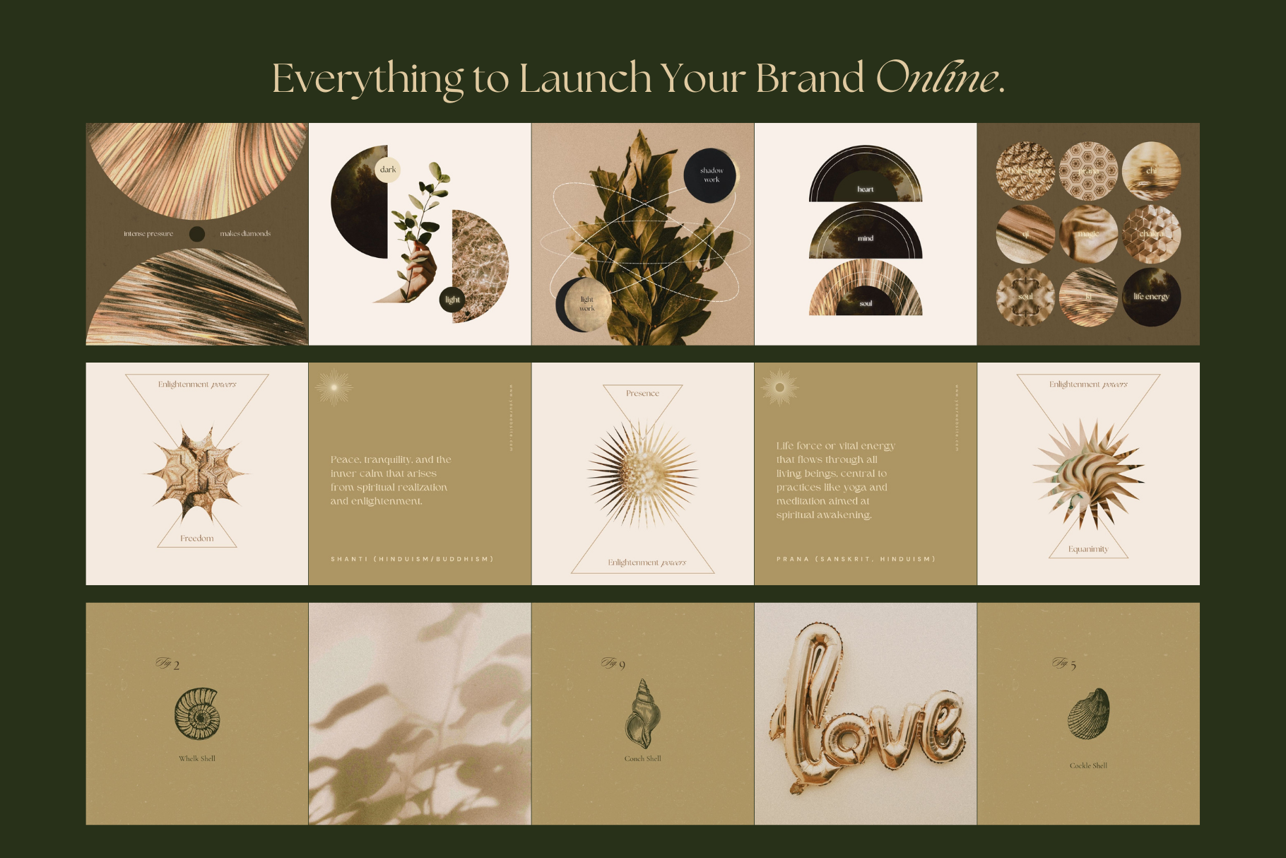 Celestial Gold Canva Template Bundle 15