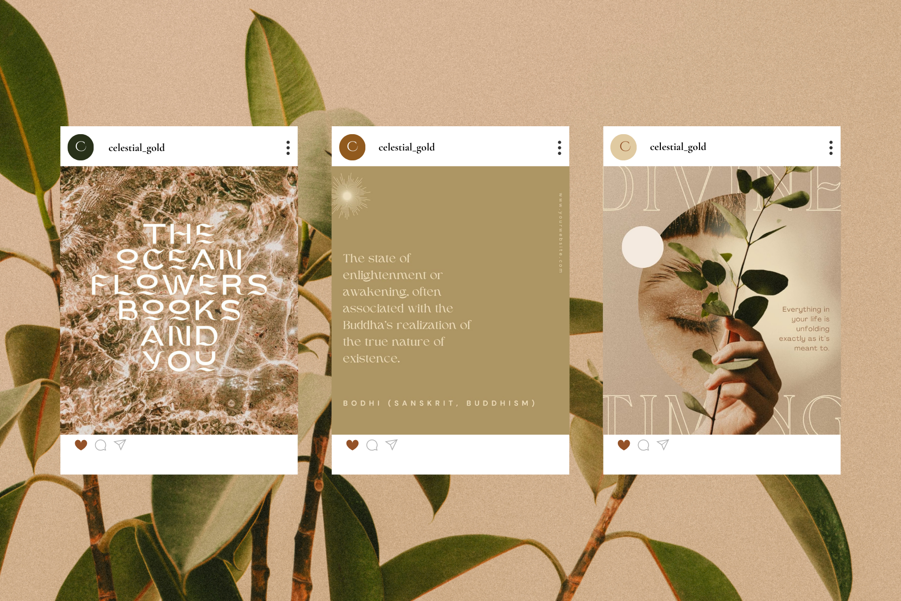Celestial Gold Canva Template Bundle 7