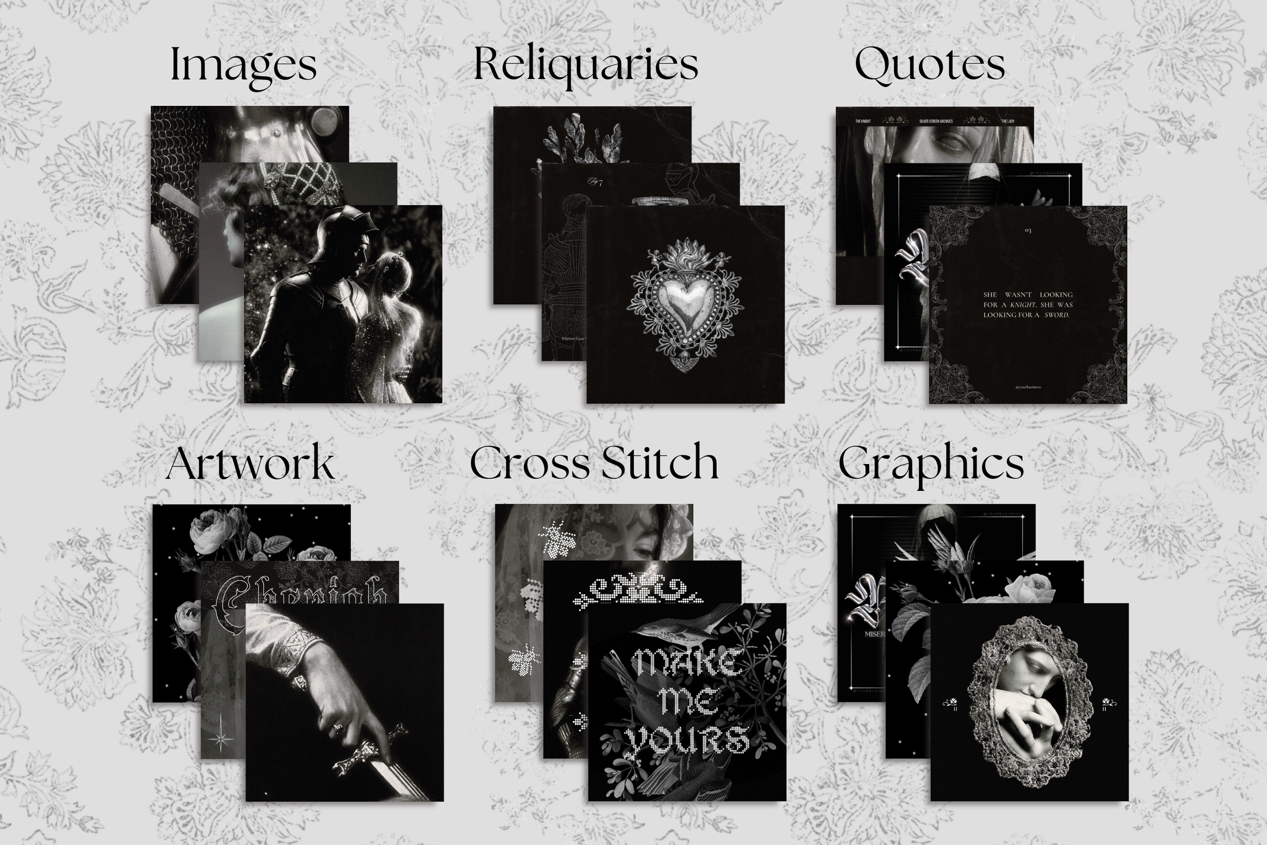Medieval Romance Canva Template Bundle 15