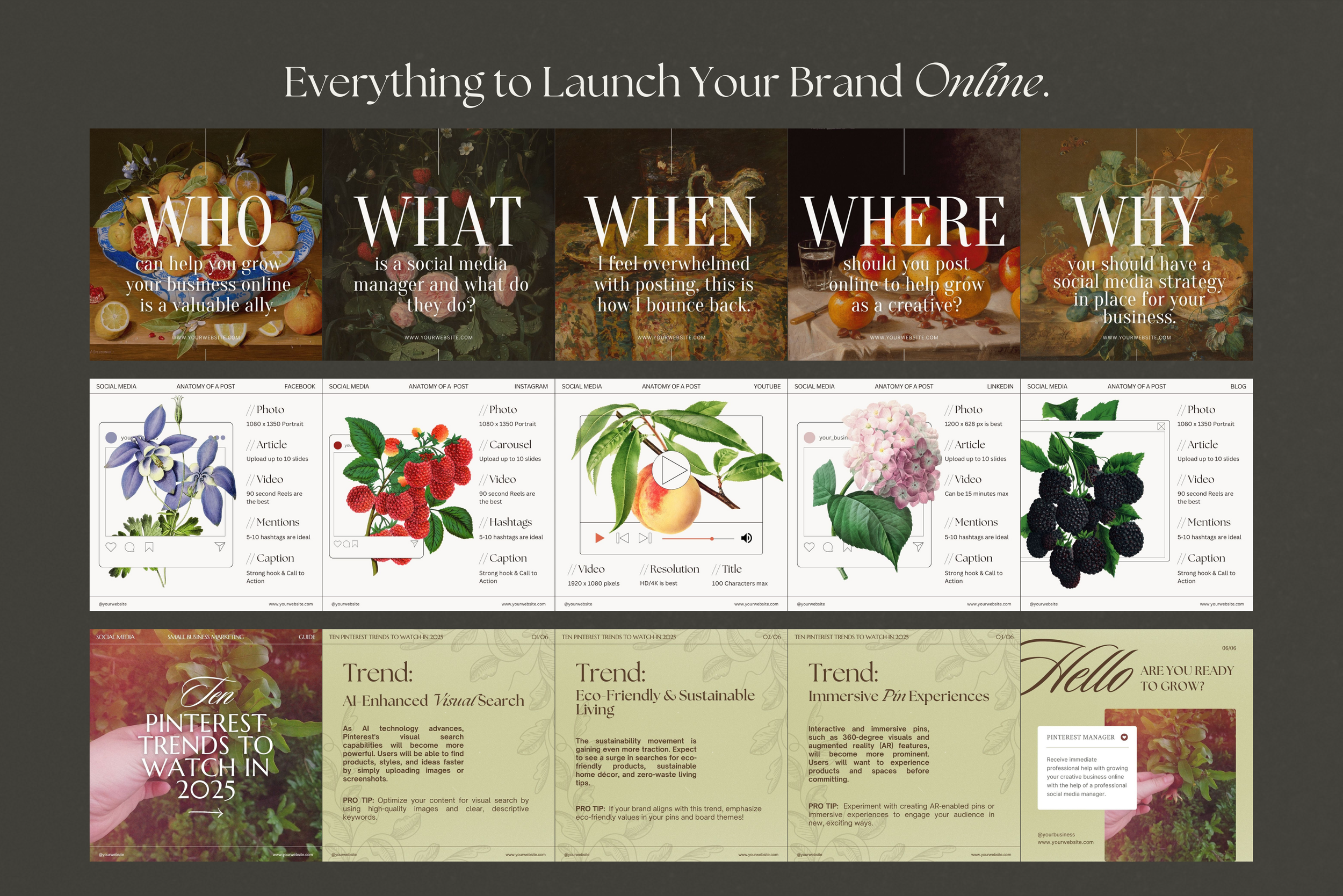 The Romantic Canva Template Bundle 16