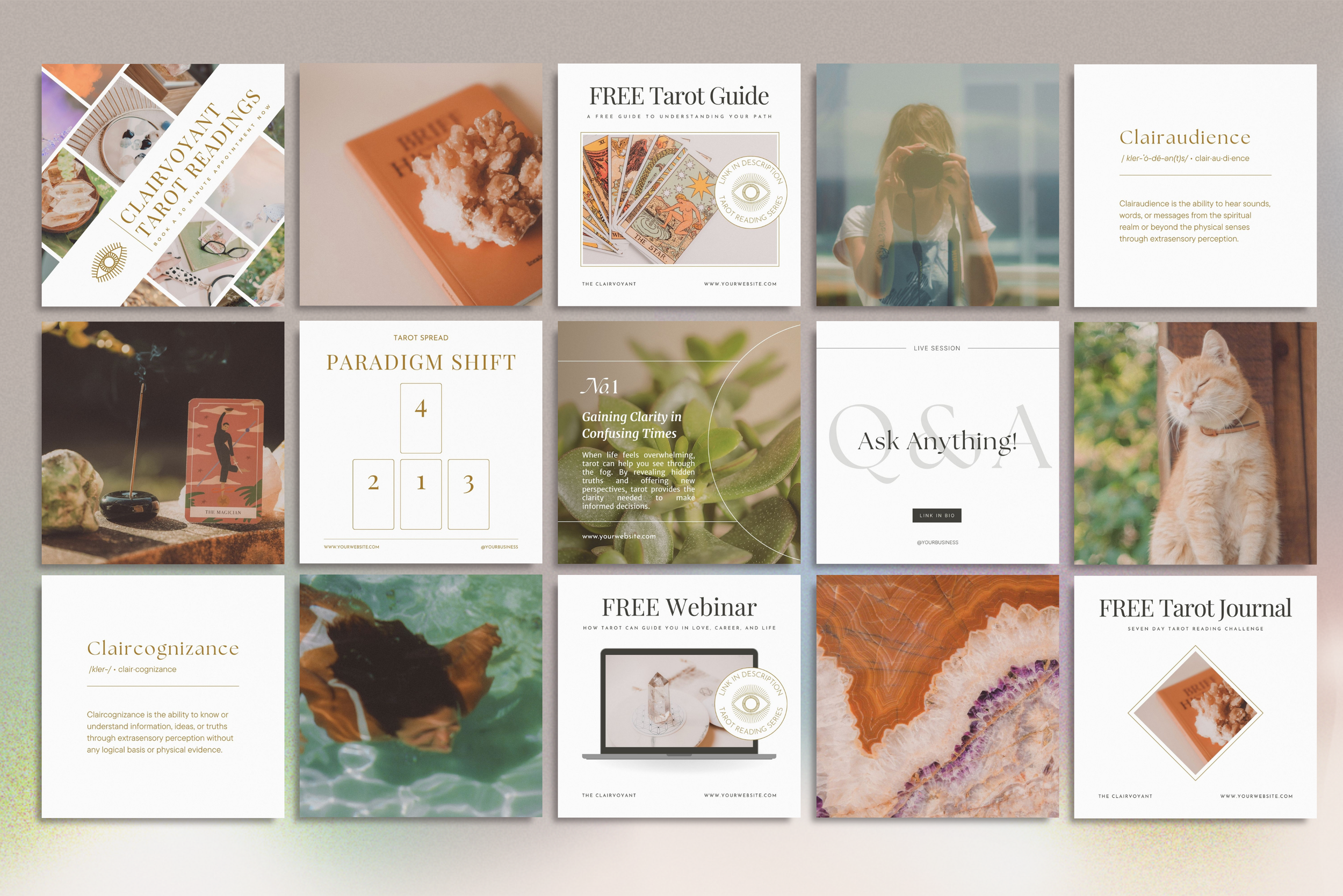 Tarot Reader Canva Template Bundle 8