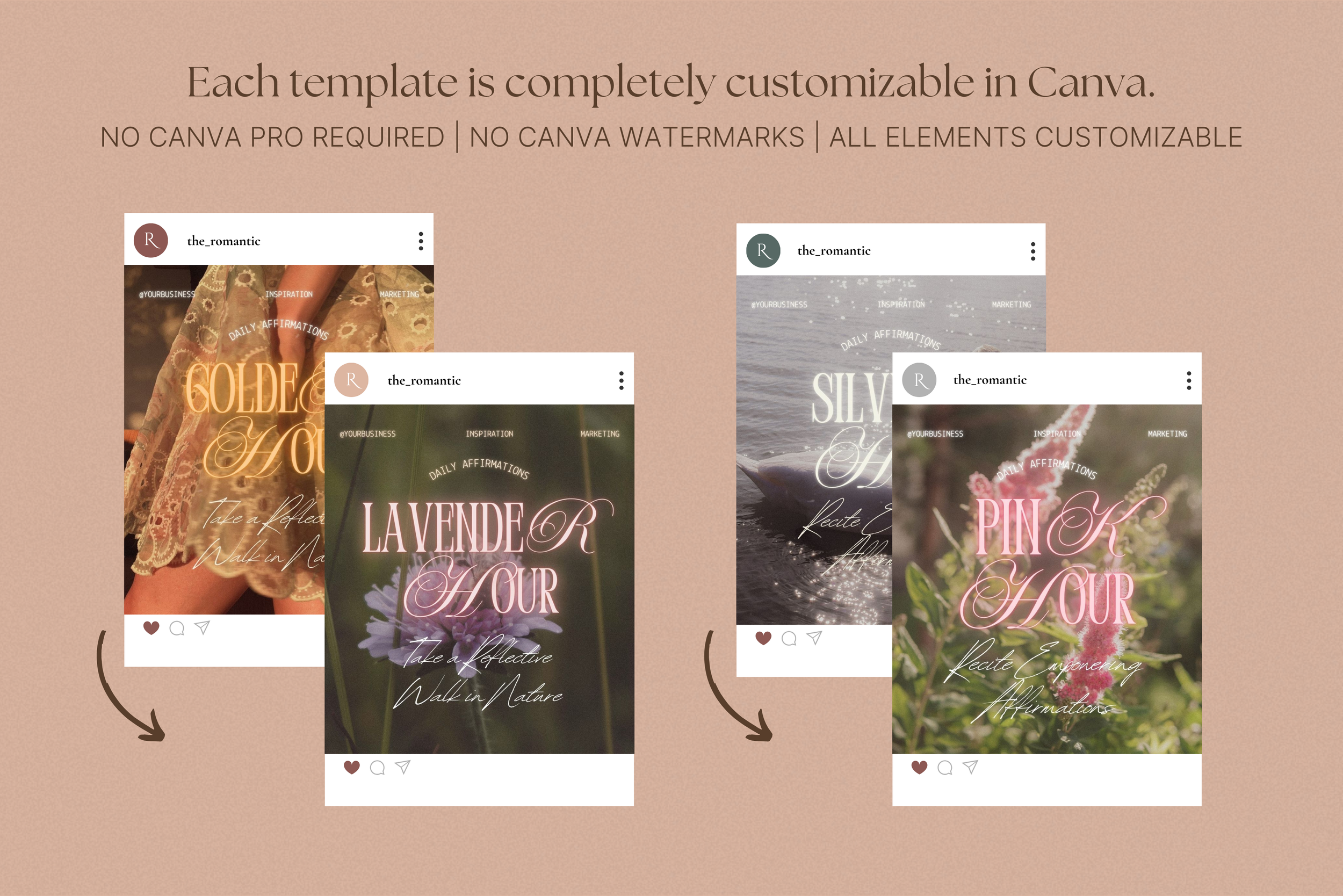 The Romantic Canva Template Bundle 15