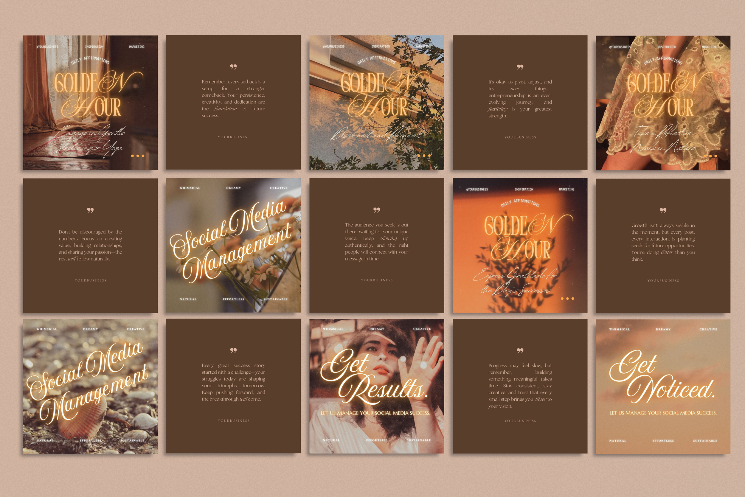 The Romantic Canva Template Bundle 12