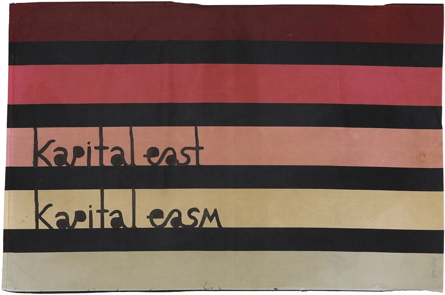 Babi Badalov, "Kapital East", paint on textile, 59 x 84,5 cm.