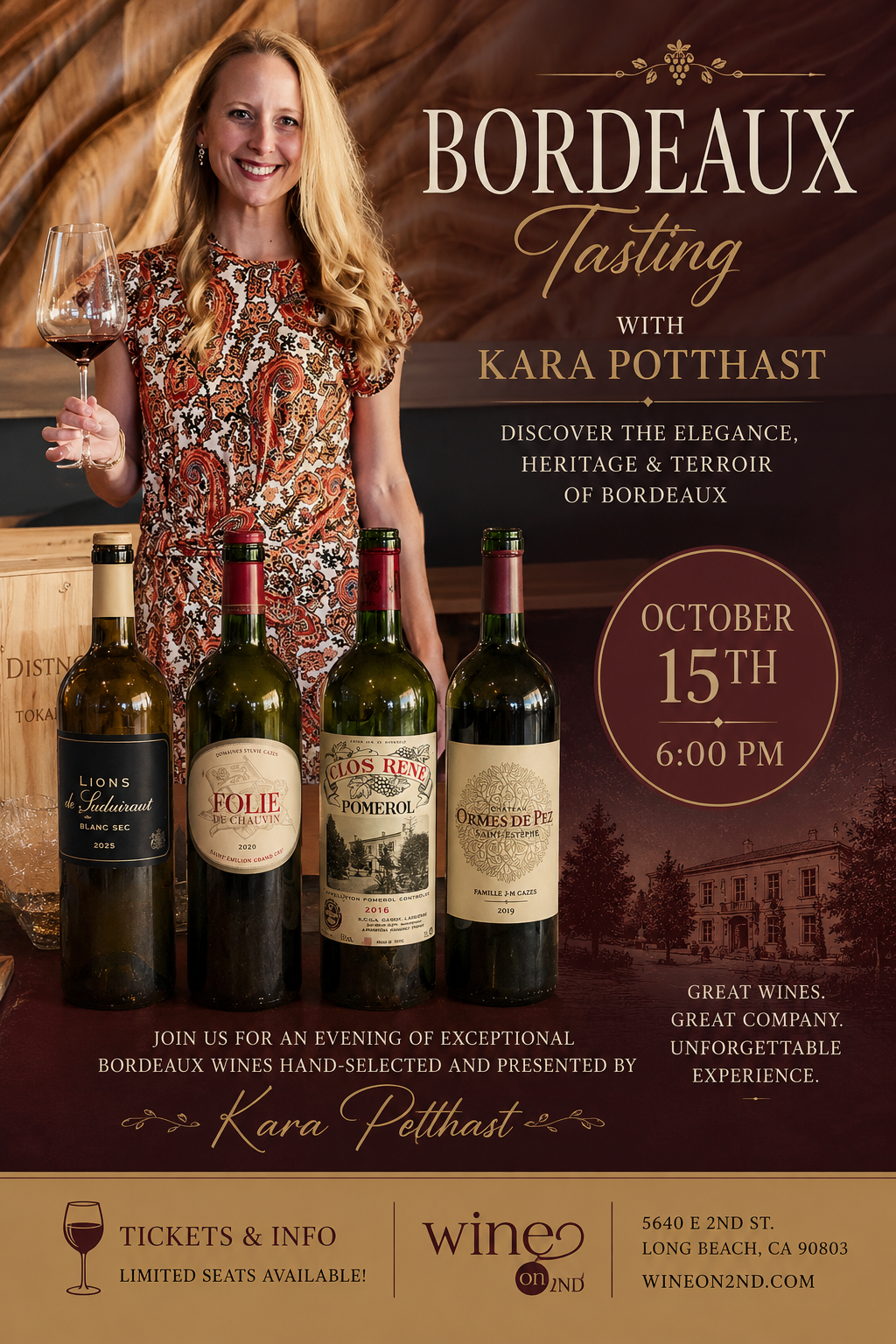 Bordeaux tasting with Kara Potthast