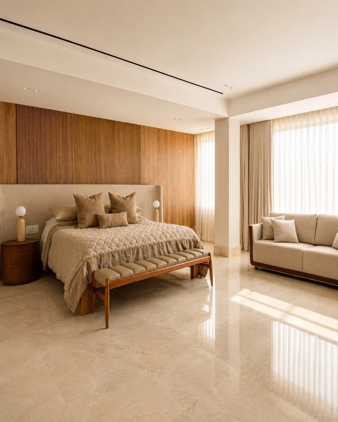 La armon&iacute;a de un dormitorio comienza con las telas ✨ Cuando cortinas, cojines y ropa de cama conversan entre s&iacute;, el espacio se transforma en un refugio de calma, elegancia y bienestar.

Los tonos neutros, las texturas suaves y los detal