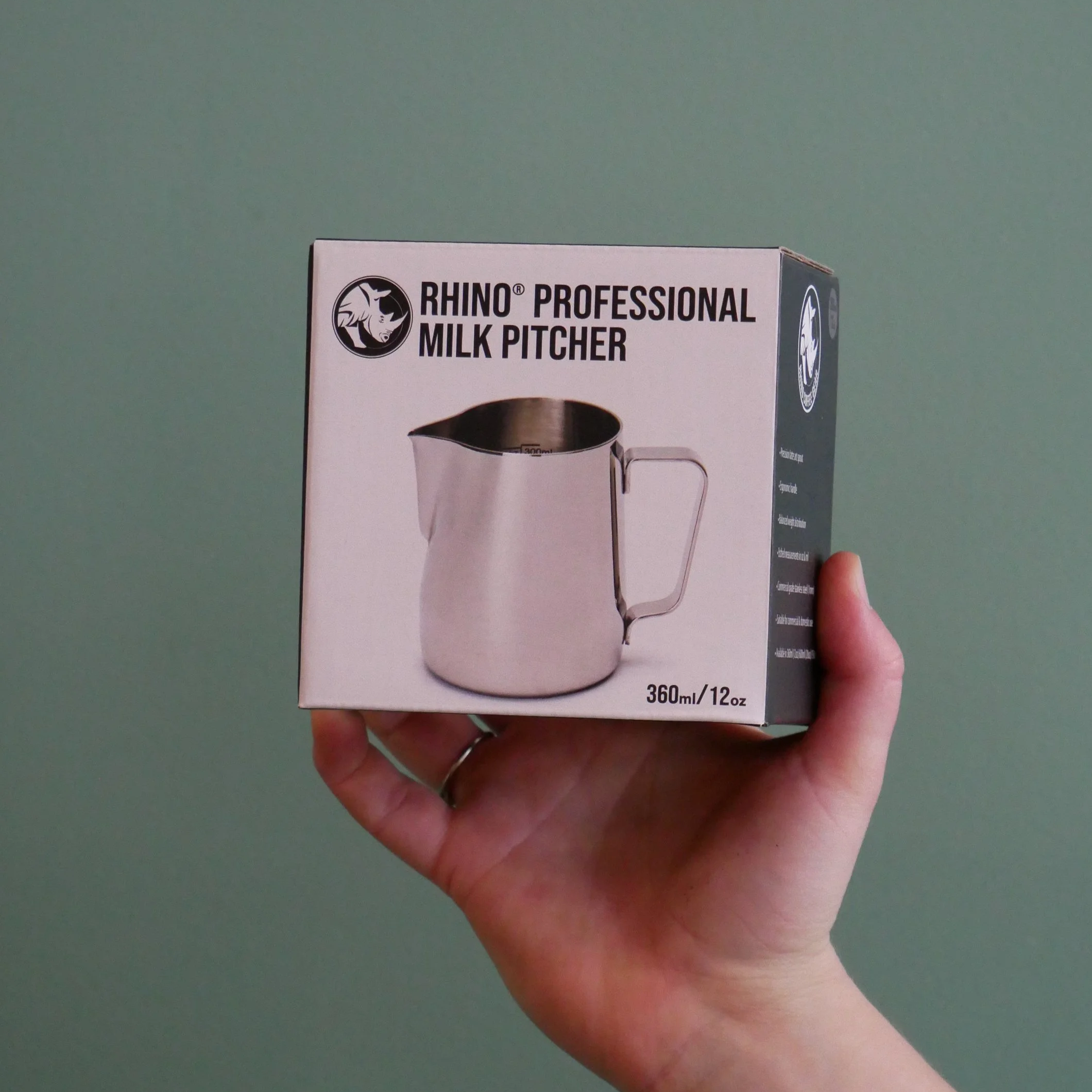Rhino 12oz (360ml) Professional Milk Pitcher
