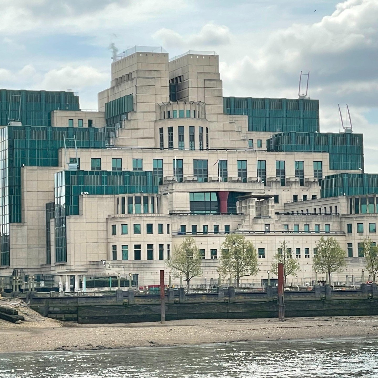 On a recent visit to London I passed by the UK's SIS (MI6) building located at Vauxhall Cross on The Thames River. 

A deliberately public face of UK Intelligence, the building has been subject to attack on a few occasions - RPG rockets launched by s