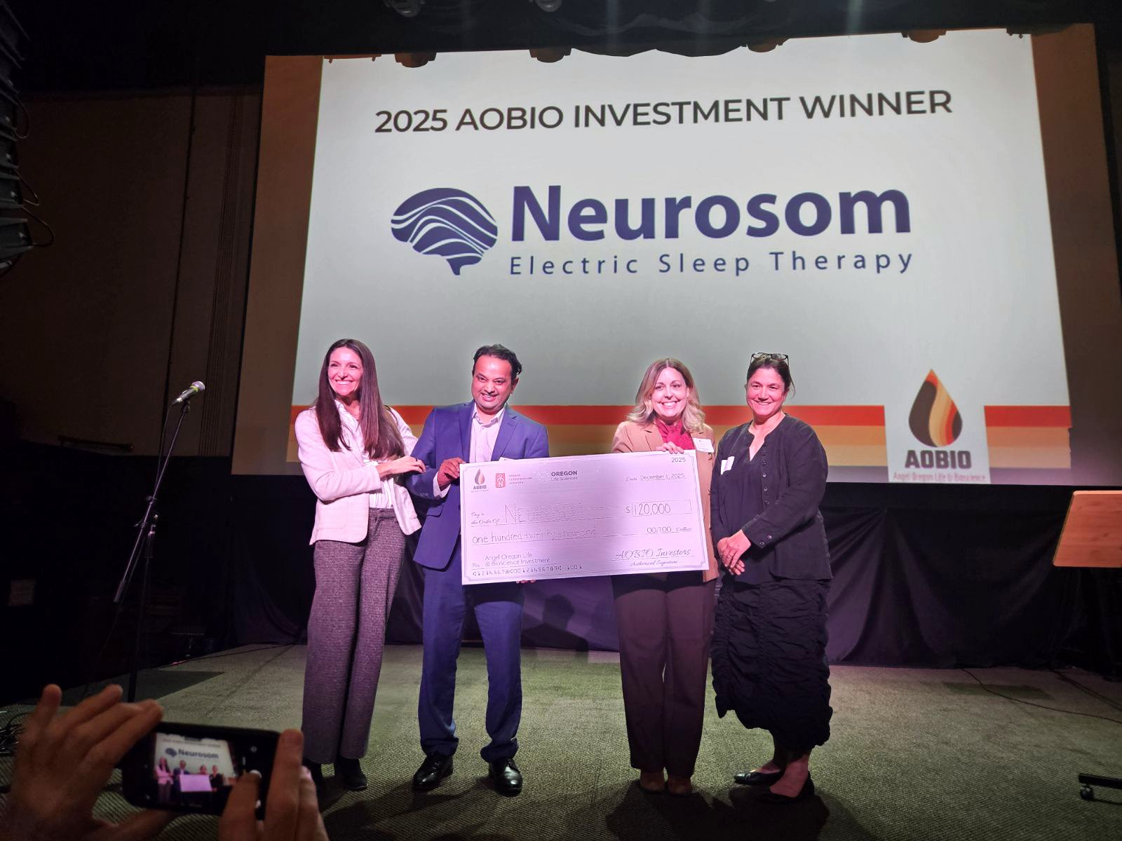 WOW!! We are so humbled to be the winner of the Oregon Entrepreneurs Network Angel Oregon Life and BioScience Award.