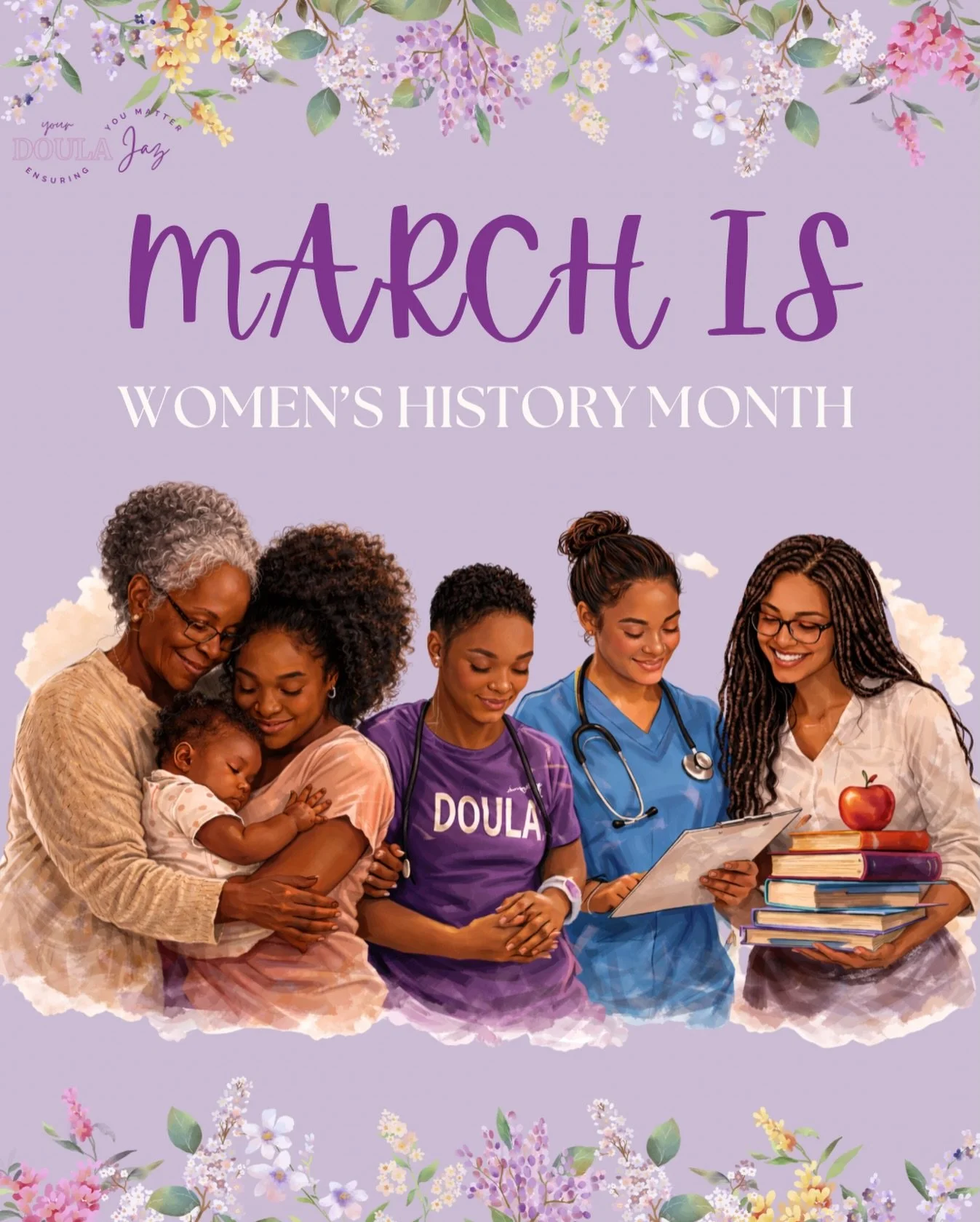 This Women&rsquo;s History Month, I&rsquo;m honoring the women who care for our communities every day! The moms, grandmas, doulas, doctors &amp; nurses, and mentors who pour into the next generation! 
Supporting women means supporting families, babie