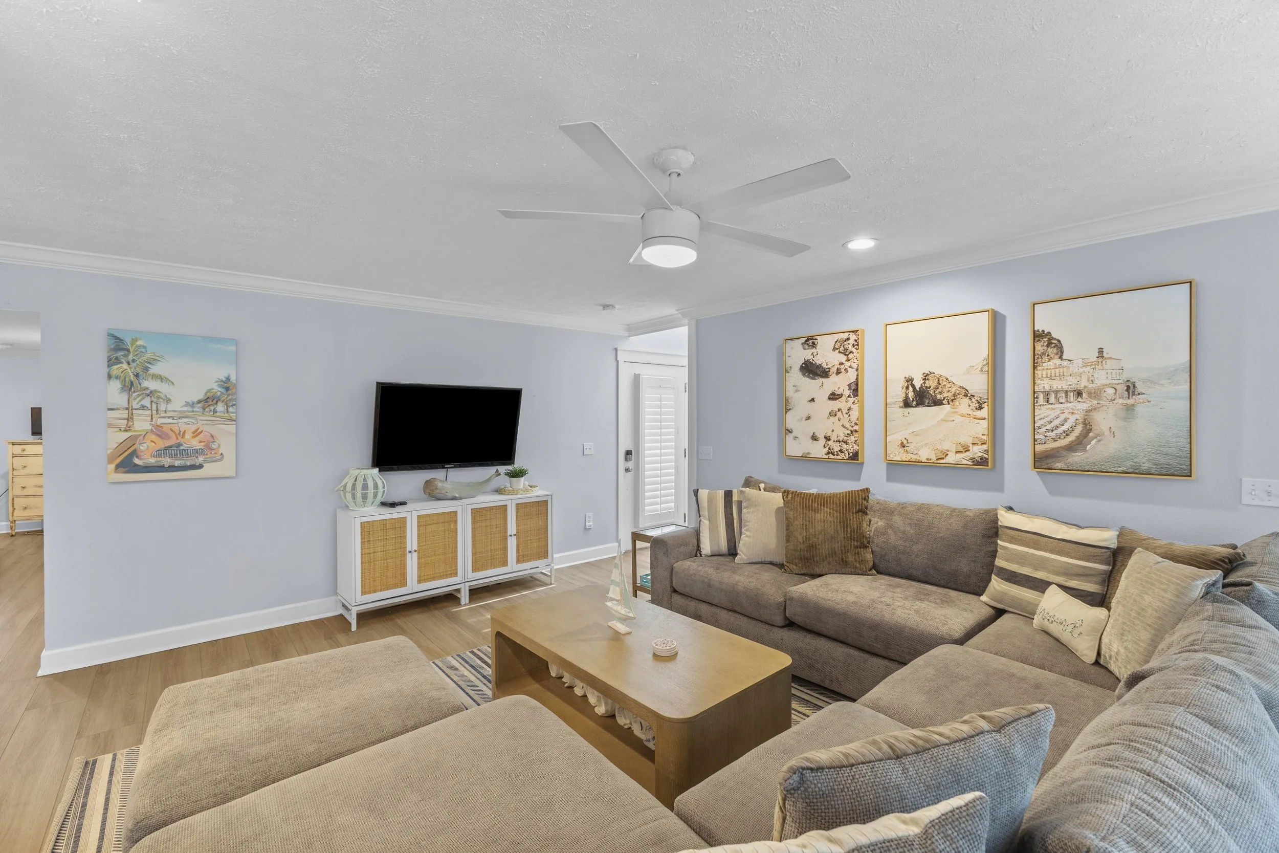 Living room with tv photo