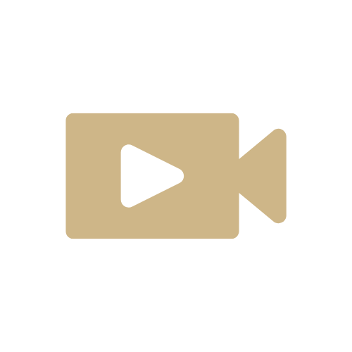 A real estate video camera icon with a black background.