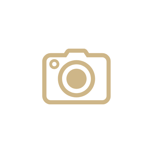 Icon of a real estate photography camera on a black background.