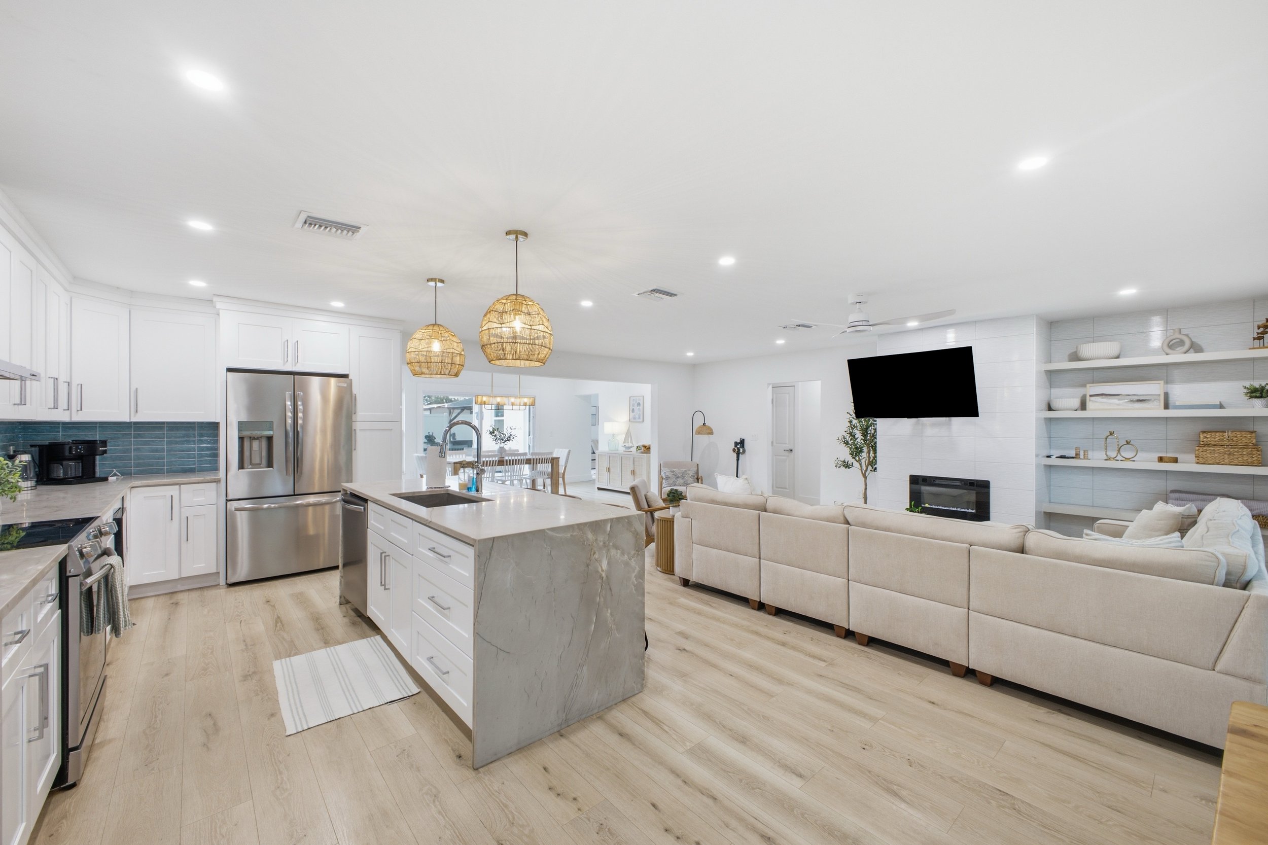 Professional real estate photography in Sarasota, FL showcasing a luxury kitchen.