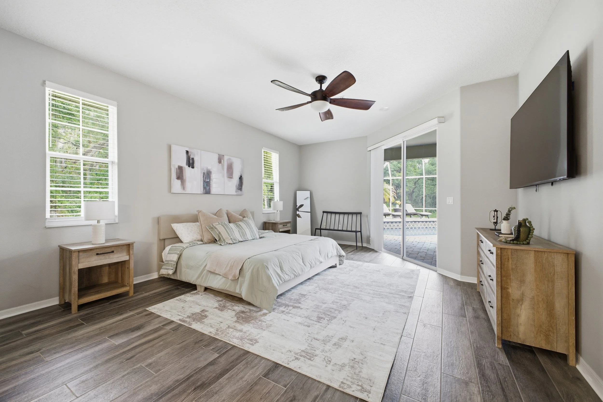 Interior bedroom real estate photography in Bradenton