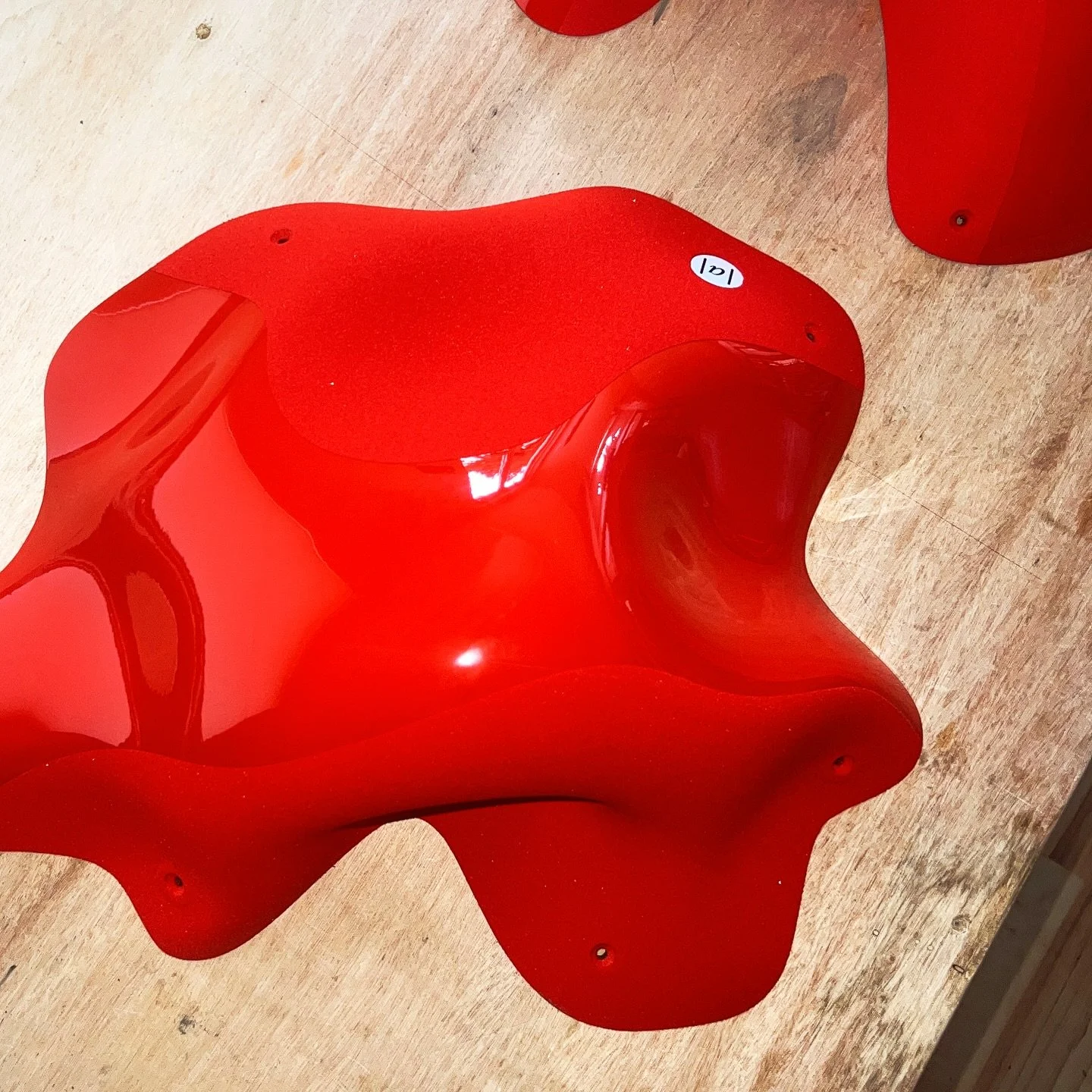 Asteroids getting packed up.
Red Dual Texture lookin&rsquo; spicy 🥵 

Macros manufactured and shipped right from Colorado, USA.

#ClimbingHolds #Macros #Routesetting #MadeInTheUSA #Thermoformed